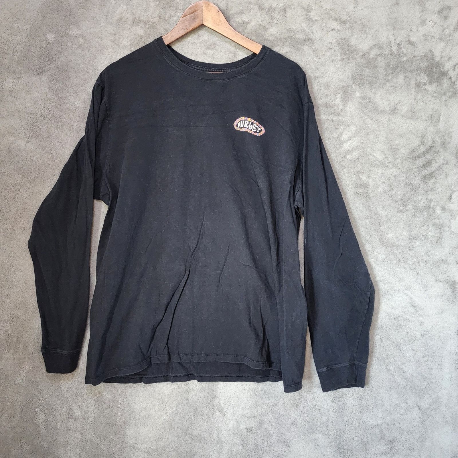 Hurley Hurley Men's XL Black Long Sleeve Shirt, Skeleton Palm Tree Size US XL / EU 56 / 4 - 2 Thumbnail