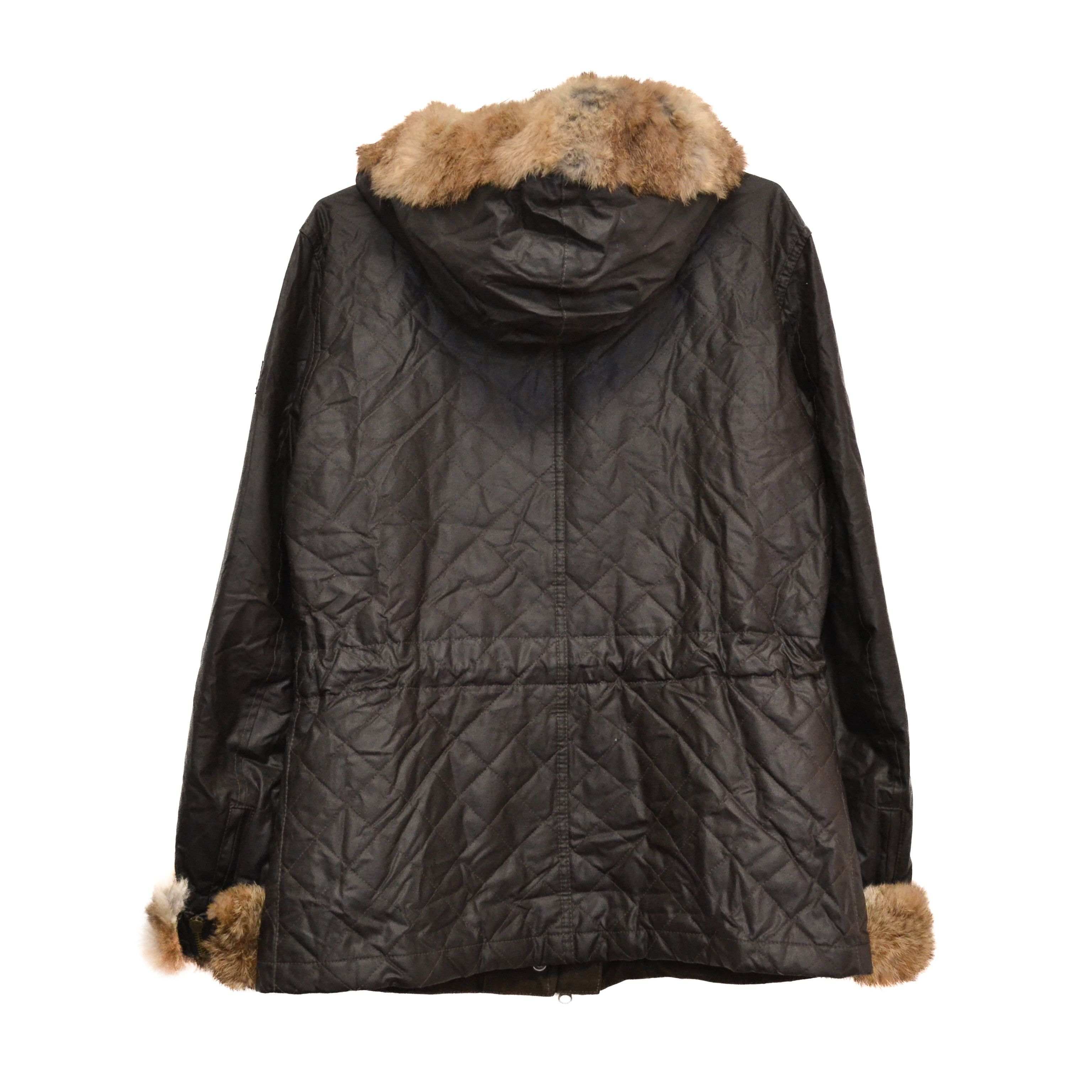 Belstaff Belstaff Gold Label Women’s Brown Hooded Fur Jacket Size L / US 10 / IT 46 - 11 Thumbnail