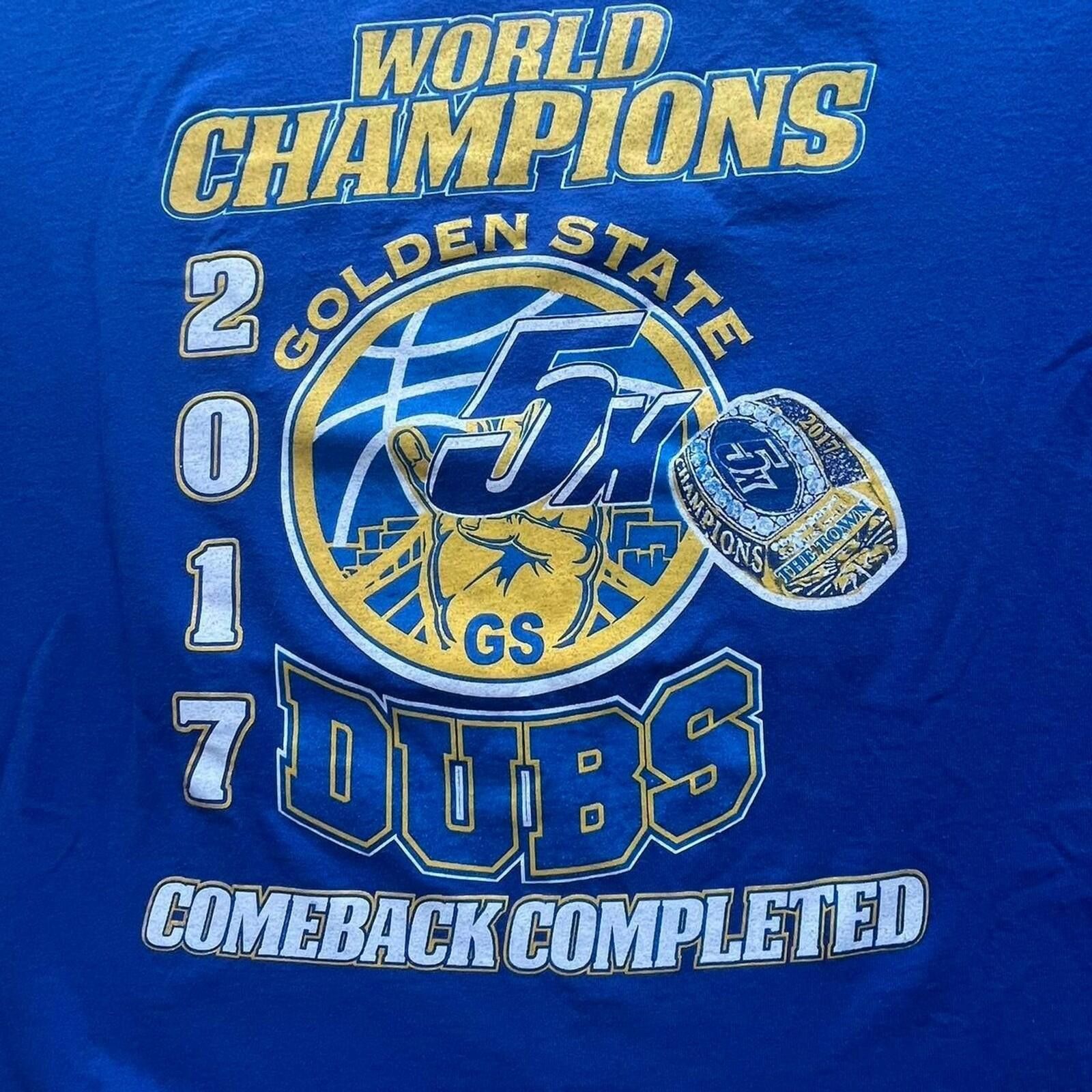Gildan Golden State Warriors 2017 NBA Champion Double Sided T-Shirt Size US XL / EU 56 / 4 - 2 Thumbnail