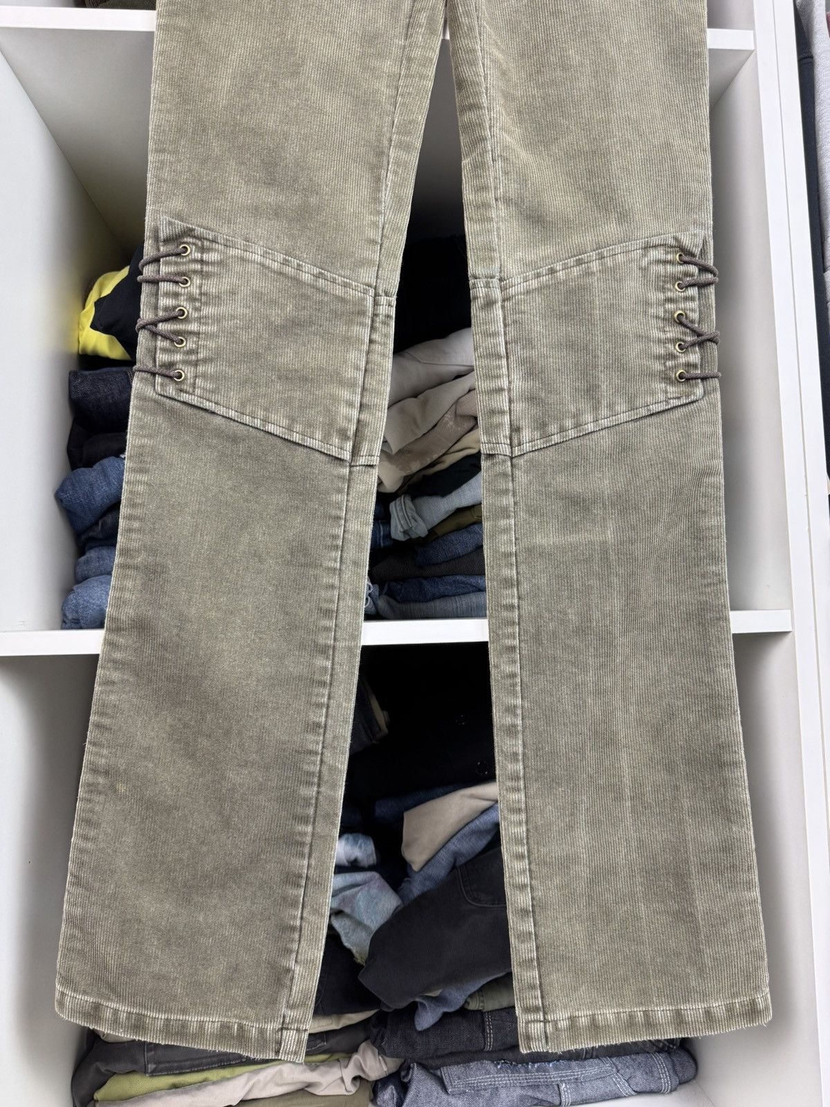 Armani Armani Jeans Women's Corduroy Lace-Up Biker Pants Size 28" / US 6 / IT 42 - 11 Thumbnail