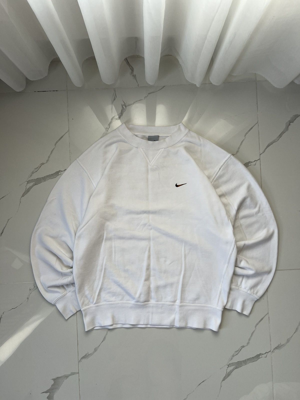 Nike × Vintage 90's NIKE Y2K BASIC SWOOSH LOGO CREWNECK Size US M / EU 48-50 / 2 - 1 Thumbnail