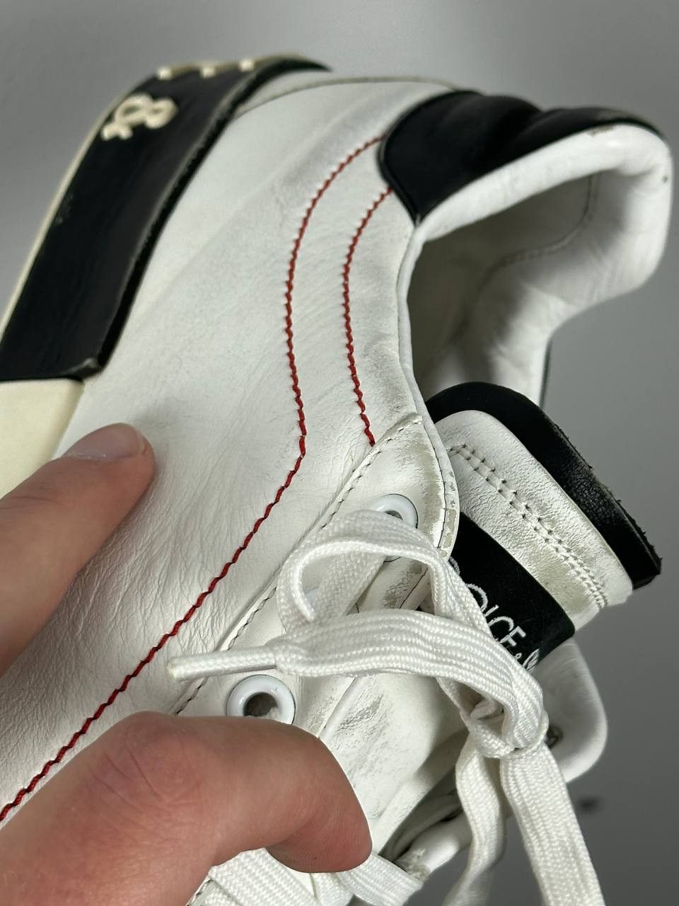 Dolce & Gabbana Dolce & Gabbana Portofino White Sneakers Luxury Leather Size US 10 / EU 43 - 9 Thumbnail