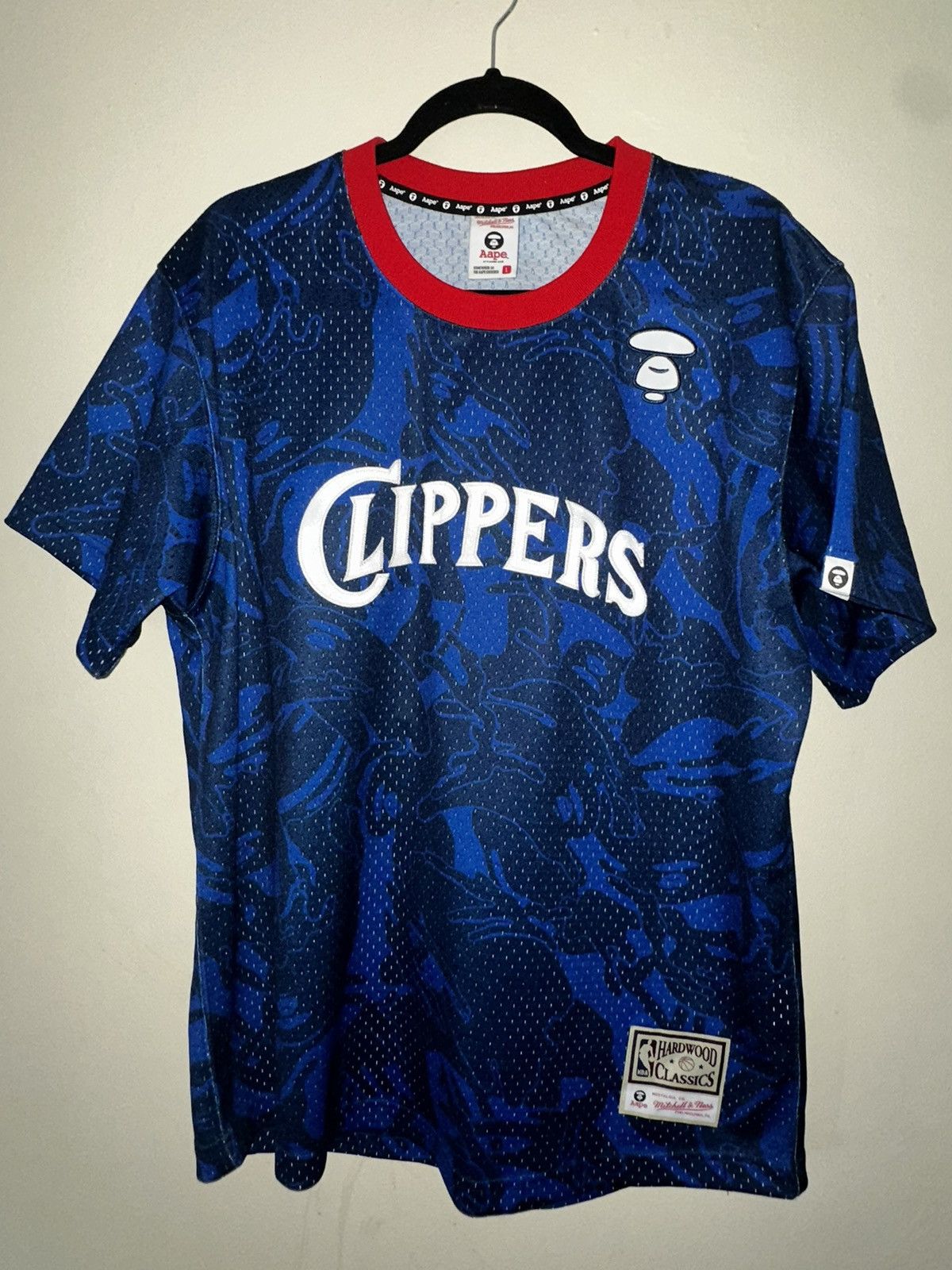 Aape AAPE X MITCHELL & NESS CLIPPERS MESH TEE Size US L / EU 52-54 / 3 - 1 Thumbnail