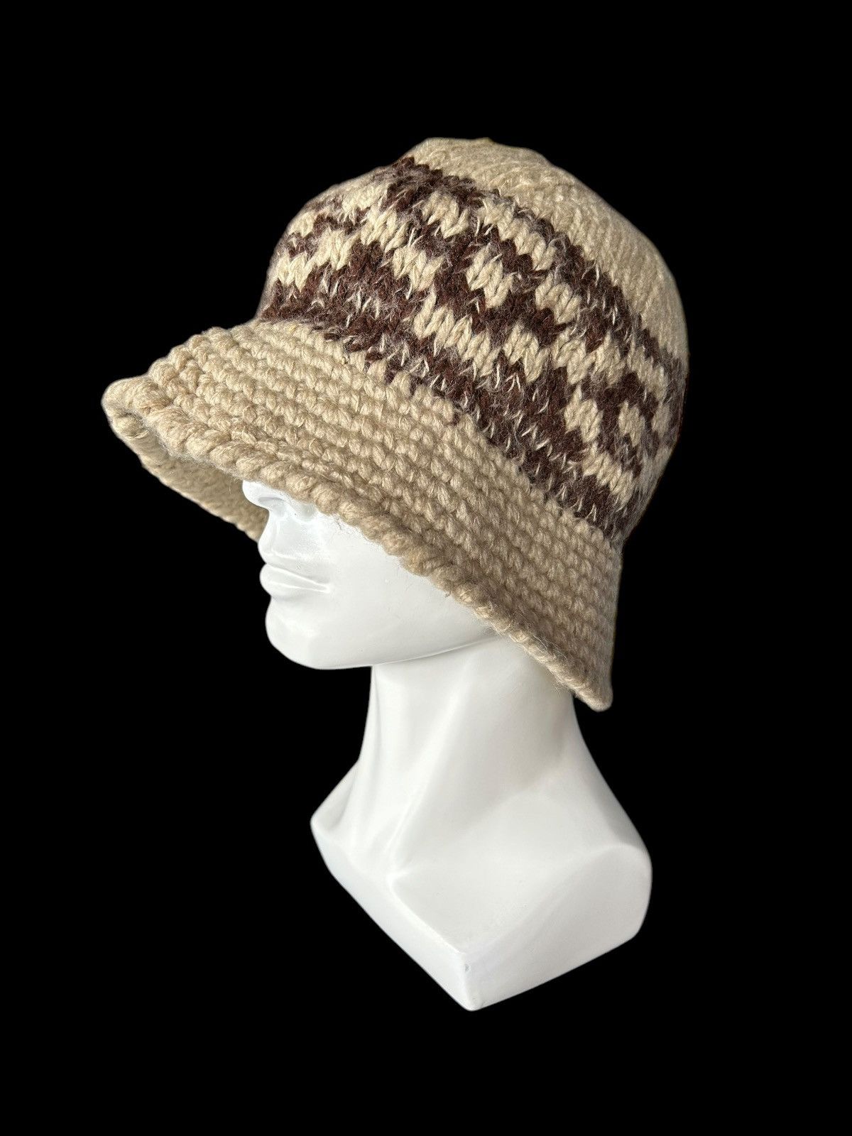 Japanese Brand × Kapital × Vintage Crochet Knitted Handmade Bucket Hats Rare ☠️☠️ Size ONE SIZE - 4 Thumbnail