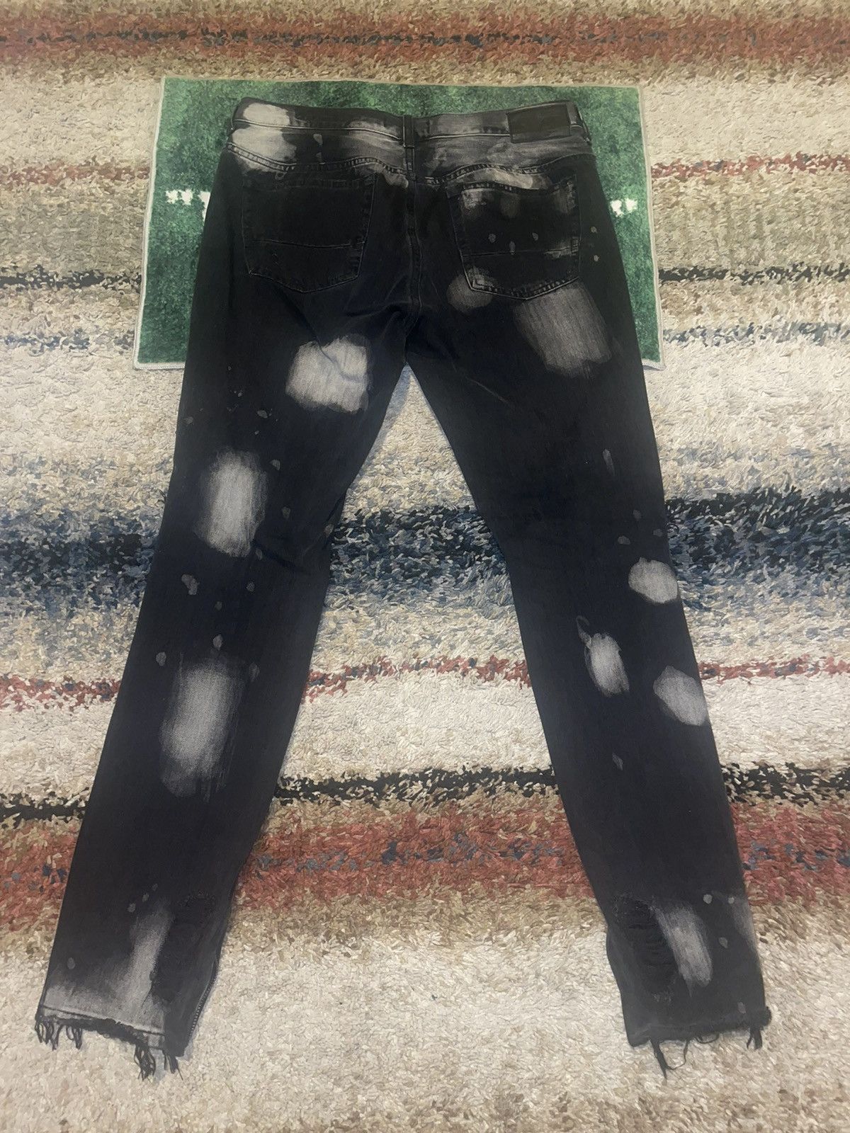 Vintage Black/white spotted ripped denim Size US 32 / EU 48 - 2 Thumbnail