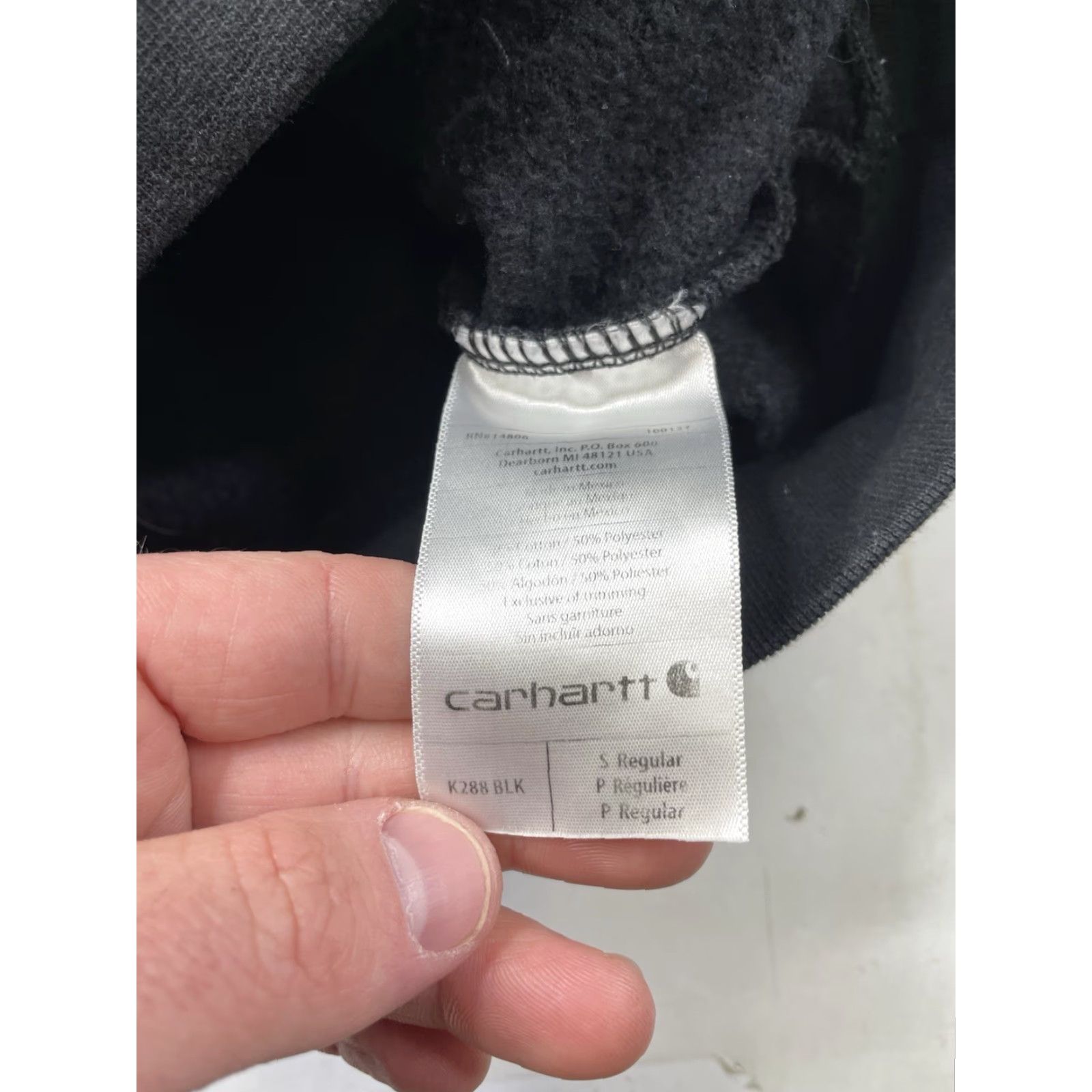 Carhartt Carhartt Hoodie Pullover Black Small Mens Crew Neck Fleece Hooded Logo Sweatshirt Size US S / EU 44-46 / 1 - 3 Thumbnail
