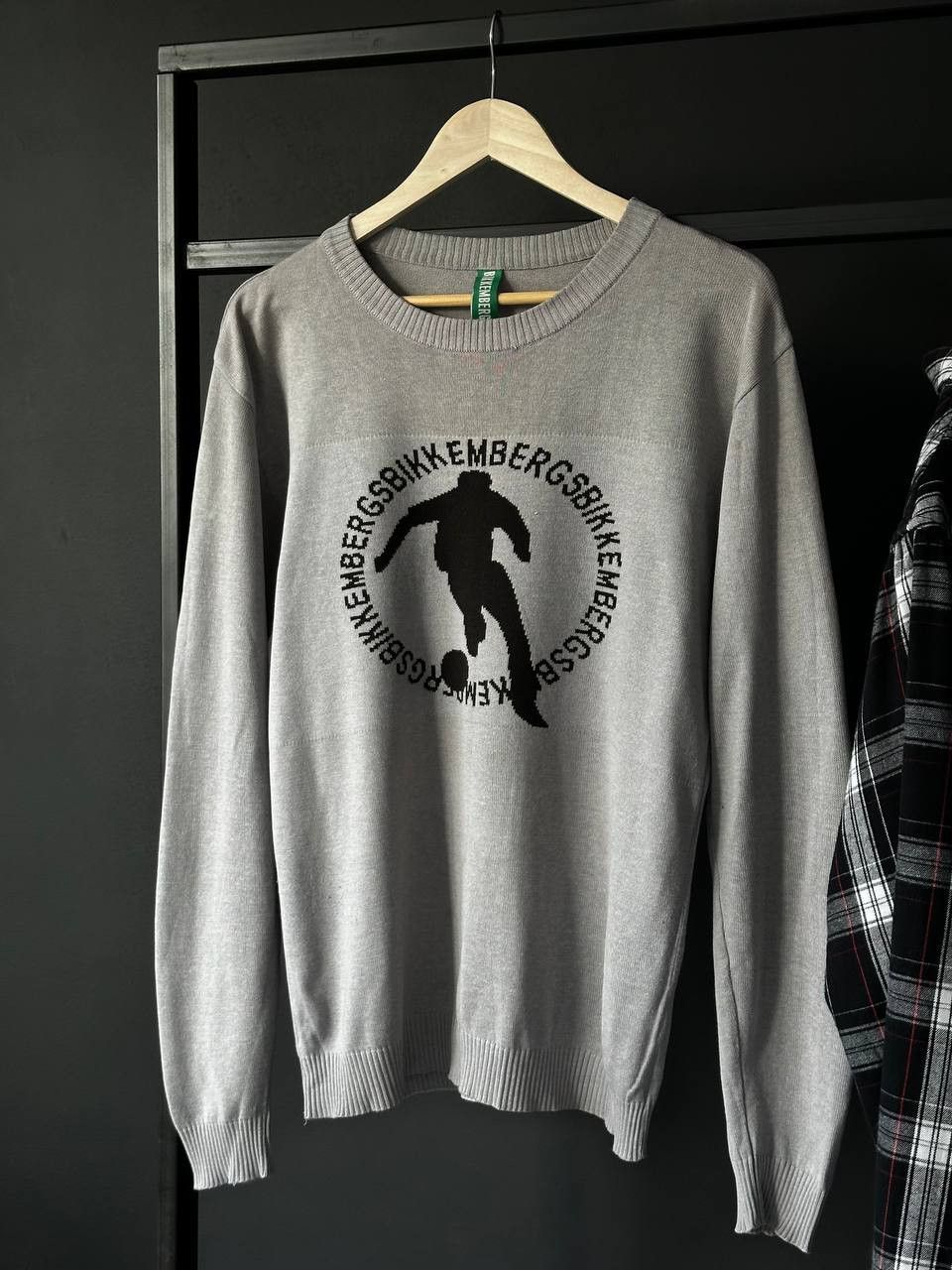 Designer × Dirk Bikkembergs Dirk Bikkembergs Soccer Logo Grey Sweater Size US L / EU 52-54 / 3 - 1 Thumbnail