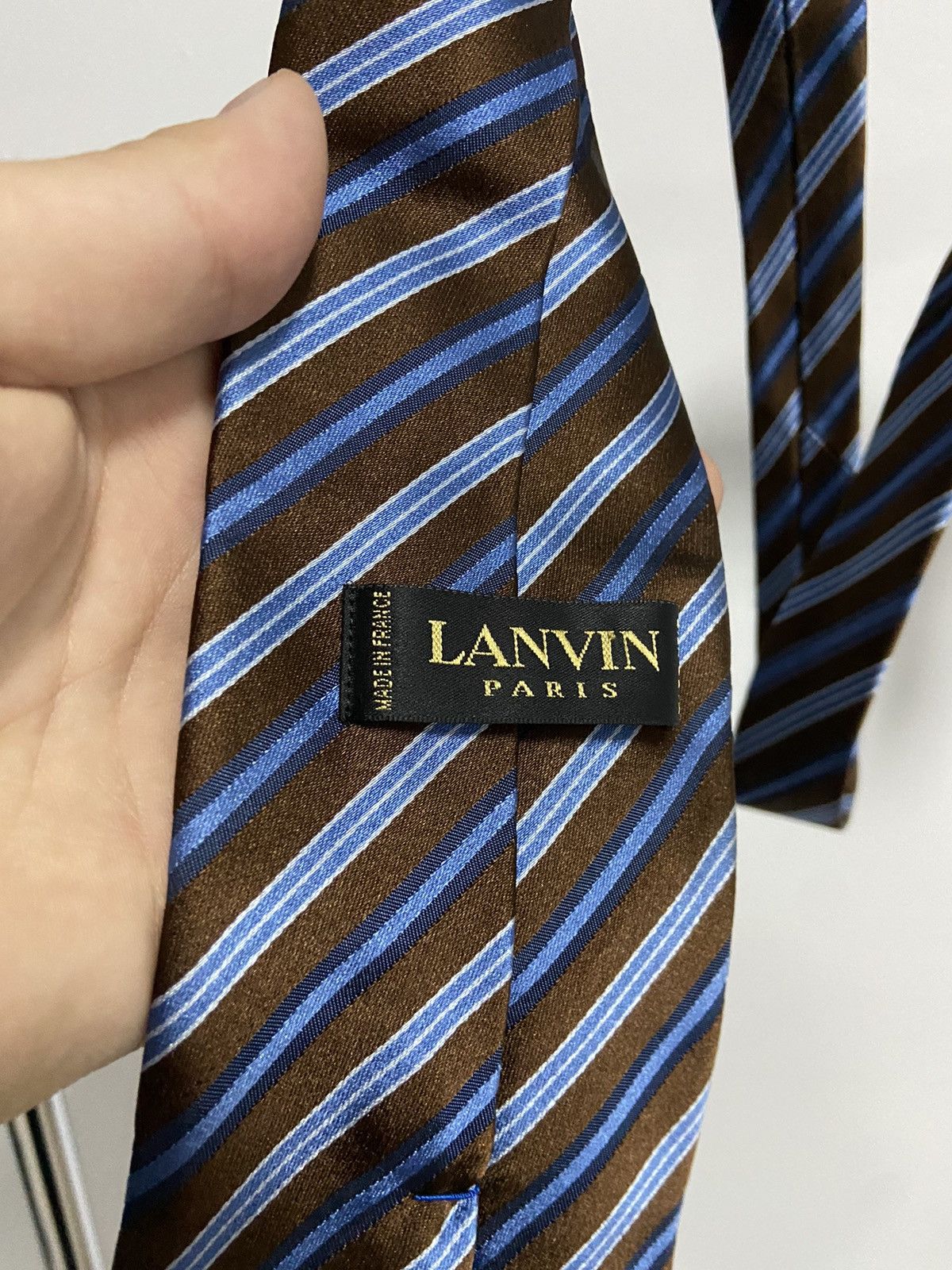Lanvin × Vintage Lanvin Paris Tie Vintage Luxury Made in Italy overprint Size ONE SIZE - 6 Thumbnail