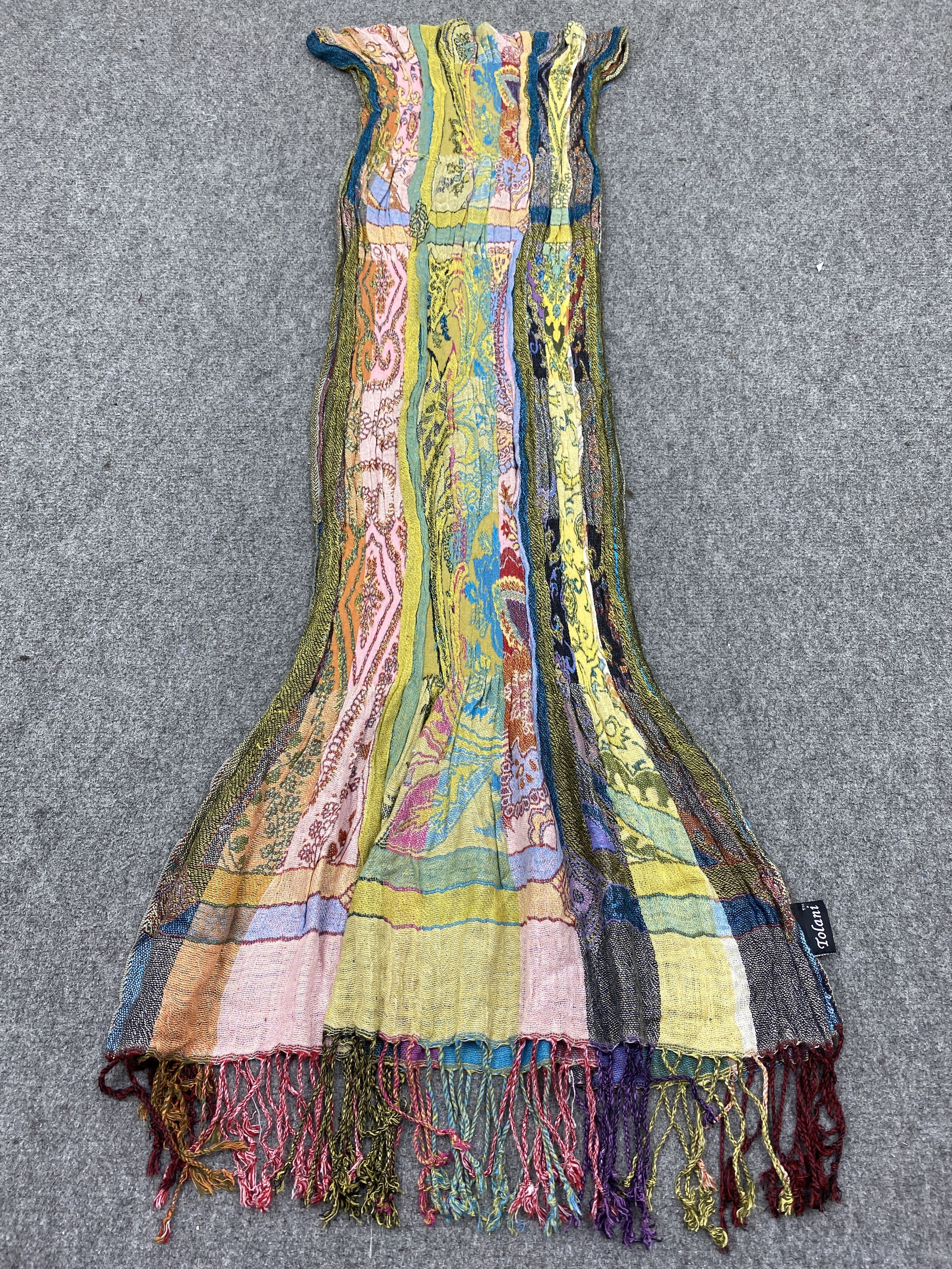 Japanese Brand Tolani Multicolour Scarf / Muffler / Neckwear SC0350 Size ONE SIZE - 6 Thumbnail