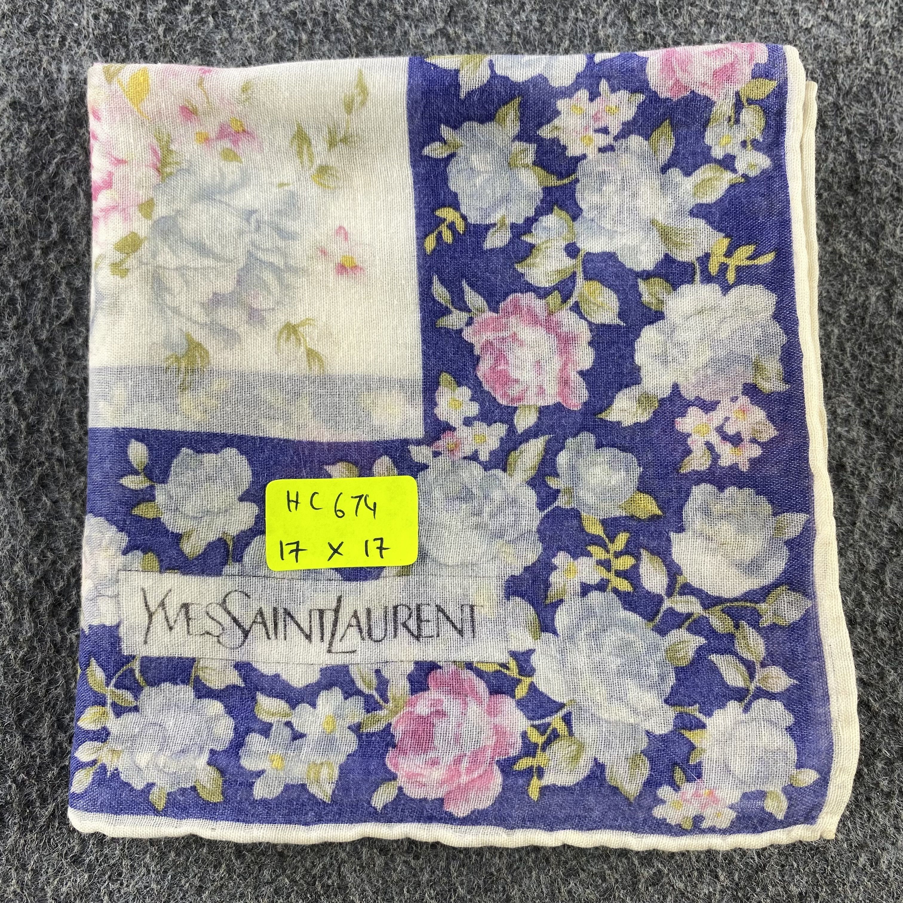 Vintage × Yves Saint Laurent Yves Saint Laurent Handkerchief/Neckerchief/Bandana HC674 Size ONE SIZE - 5 Thumbnail