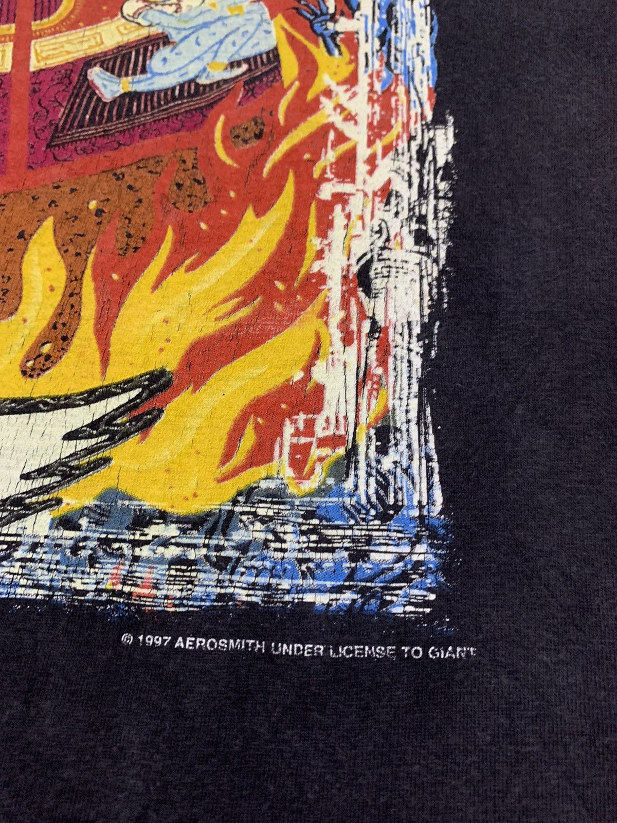 Band Tees Vintage AEROSMITH Nine Live Tour Tee Size US S / EU 44-46 / 1 - 4 Thumbnail