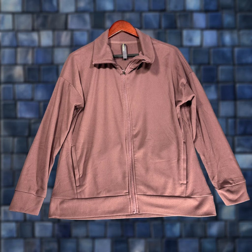 Vintage MONDE TTA Full Zip Sweatshirt Womens M Purple Stretch Pockets Jacket Size M / US 6-8 / IT 42-44 - 1 Thumbnail