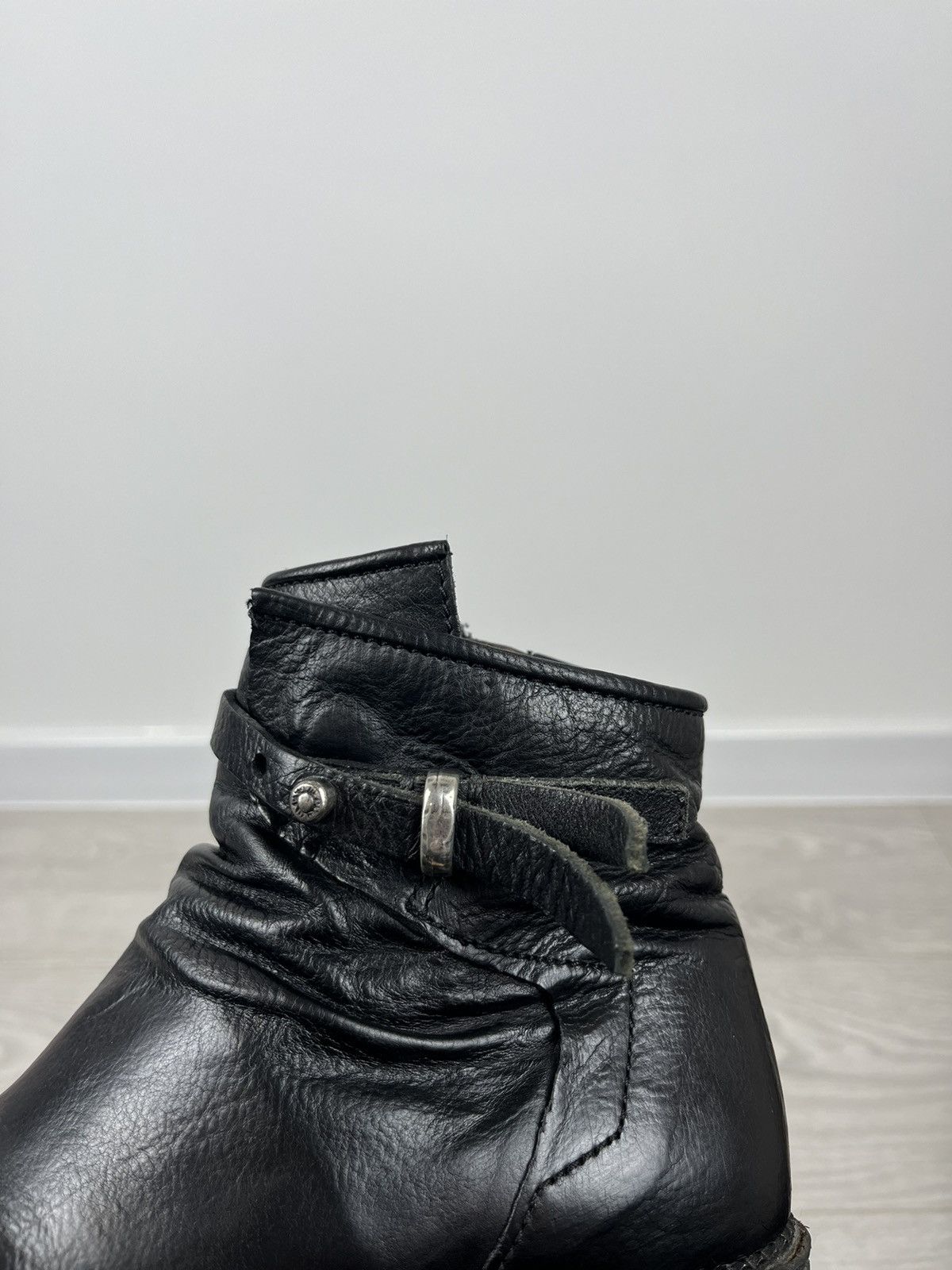 A.S.98 × Leather Airsteps A.S. 98 Black Leather Heel Zip Avante Garde Boots Size US 7 / IT 37 - 11 Thumbnail