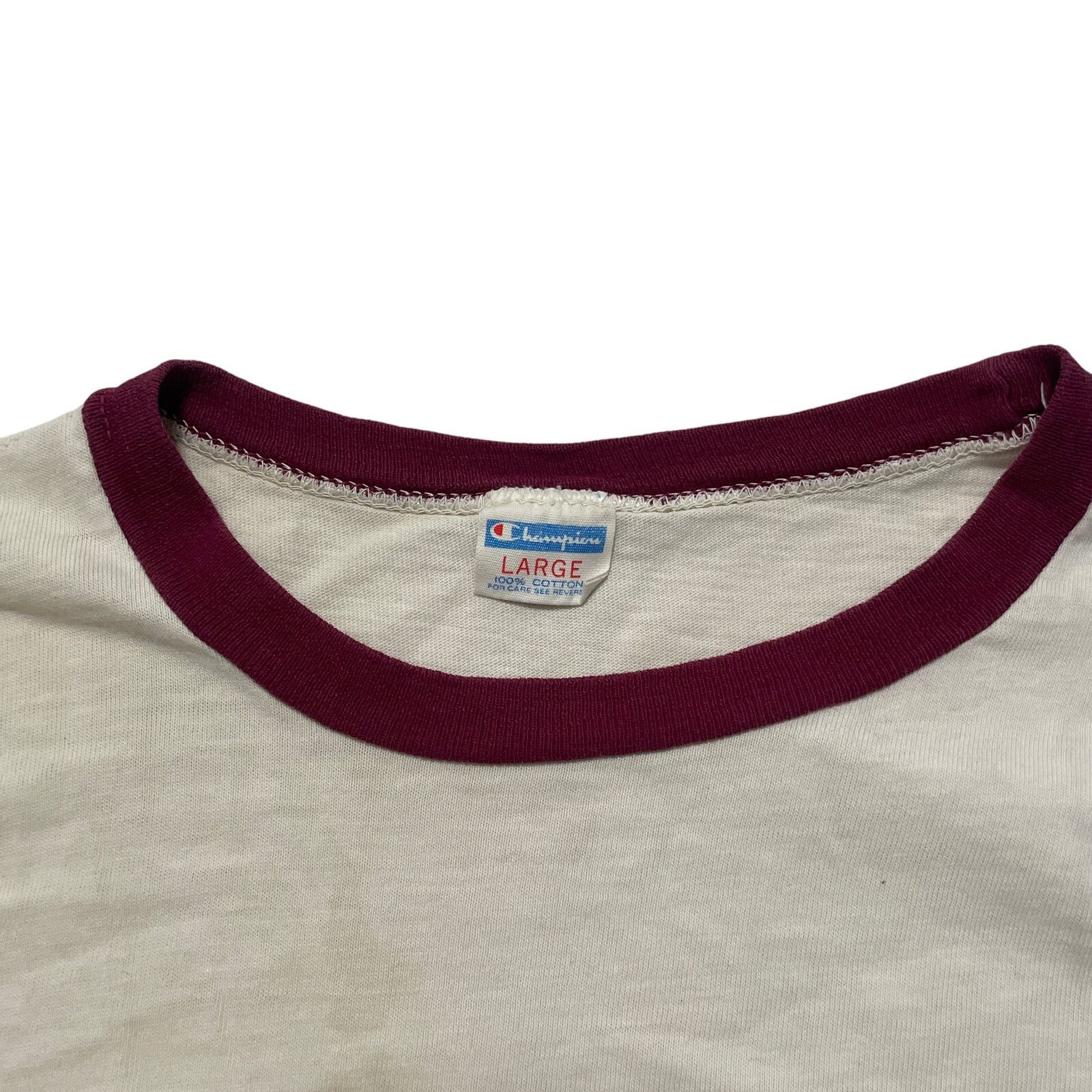 Champion VTG 70's Champion La Canada Football White Ringer T-Shirt L Size US L / EU 52-54 / 3 - 3 Thumbnail