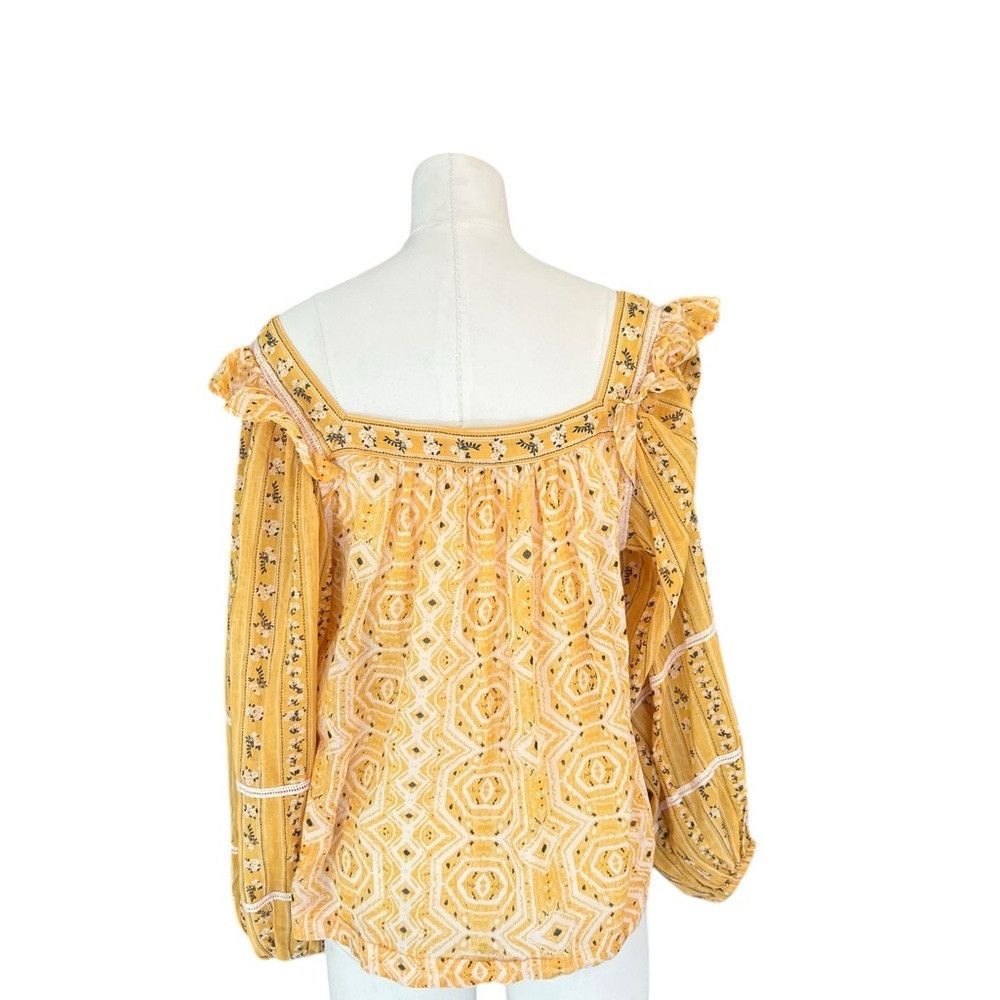 Free People Free people blouse yellow mustard sheer in Size M square ne Size M / US 6-8 / IT 42-44 - 6 Thumbnail