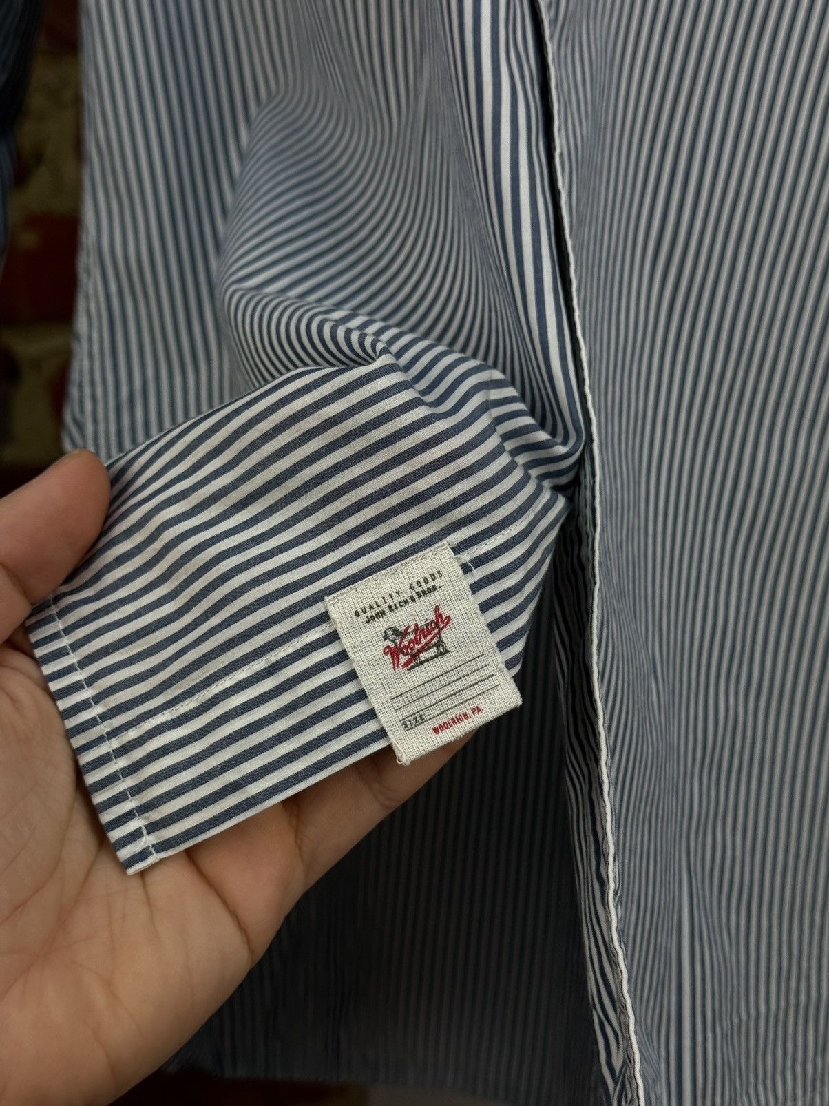Woolrich Woolen Mills WOOLRICH Striped Pockets Casual Long Sleeve Shirt Size US S / EU 44-46 / 1 - 12 Thumbnail