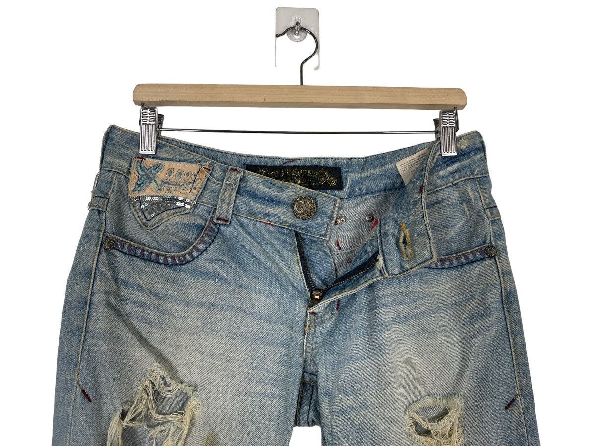 If Six Was Nine JAPANASE RED PAPER JAPAN&CO THRASHED SHORT PANTS JEANS Size US 31 - 7 Thumbnail