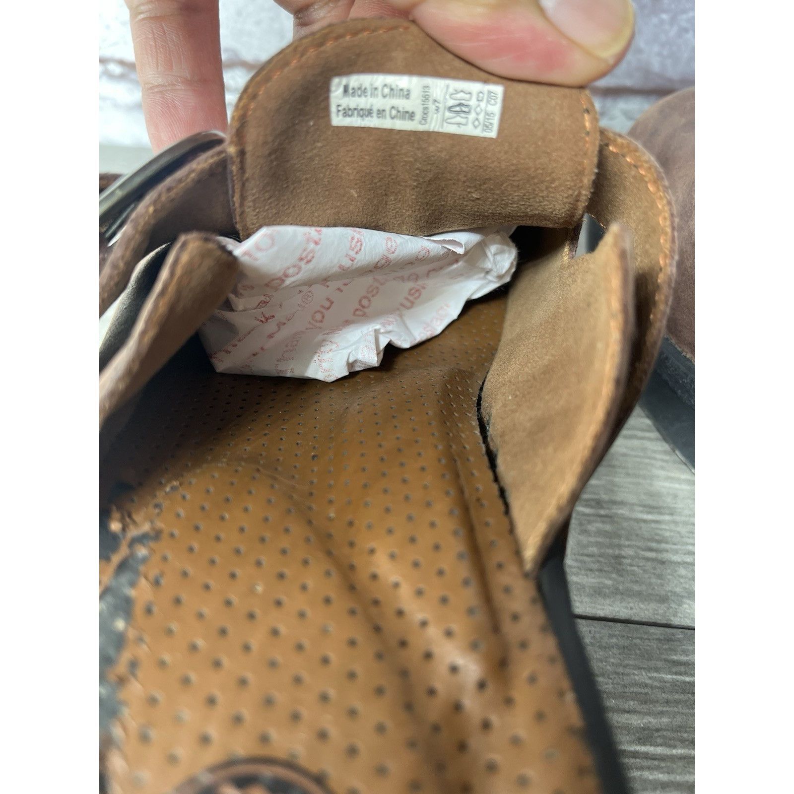 Crocs CROCS COBBLER Brown Leather Brass Buckle Heel Clogs Shoes Wo Size US 7 / IT 37 - 17 Thumbnail