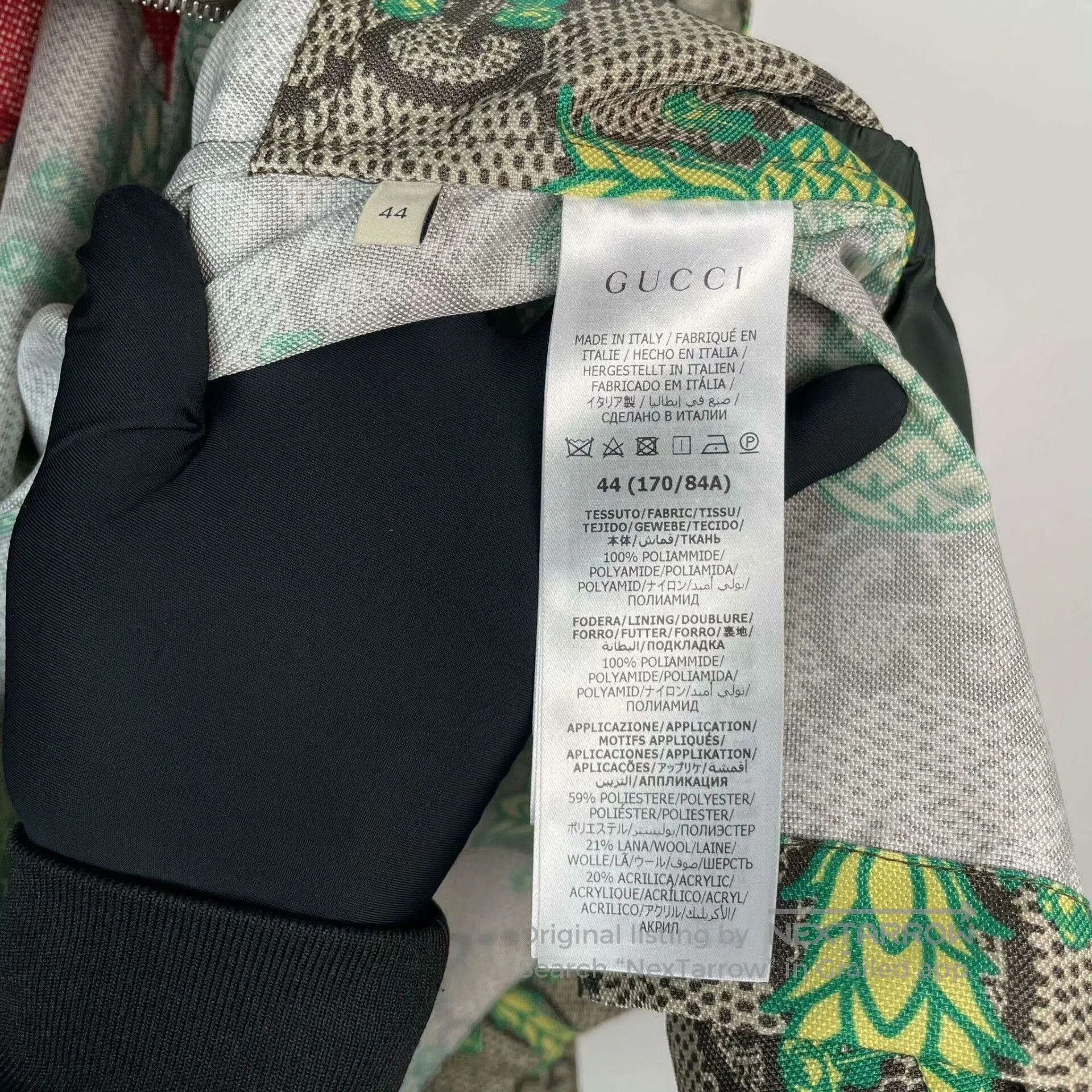 Gucci Gucci Pineapple Logo Print Zip Jacket. Size US S / EU 44-46 / 1 - 5 Thumbnail