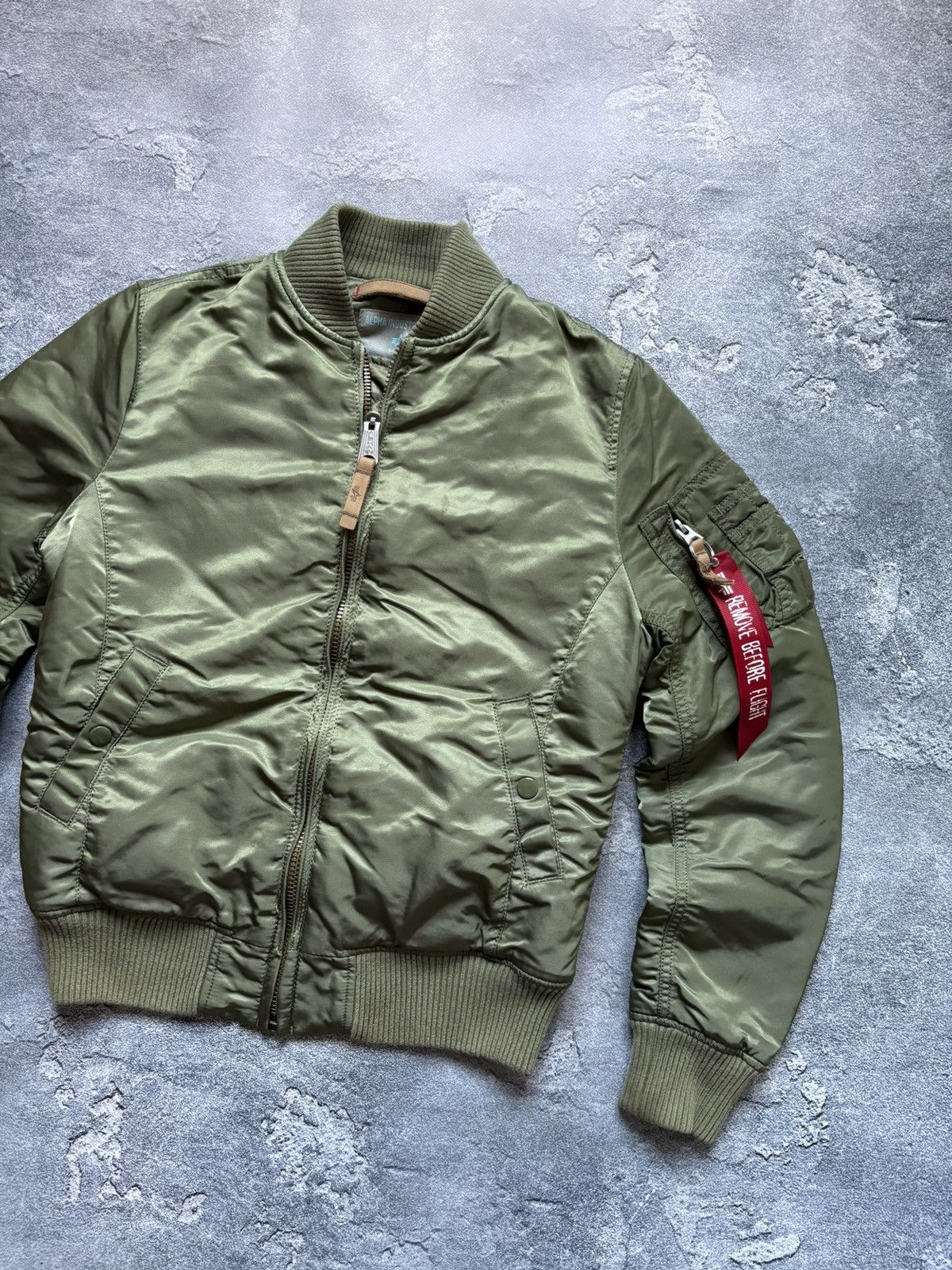 Alpha Industries Vintage Alpha Industries MA-1 Flight Military Bomber Jacket Size S / US 4 / IT 40 - 4 Thumbnail