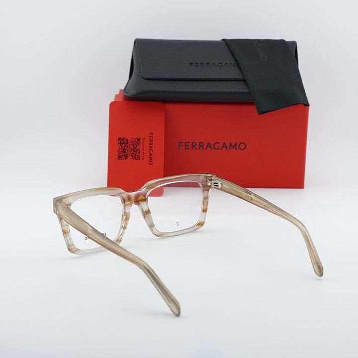 Salvatore Ferragamo Salvatore Ferragamo SF2993 279 Unisex Eyeglasses Sand 53mm Size ONE SIZE - 11 Thumbnail