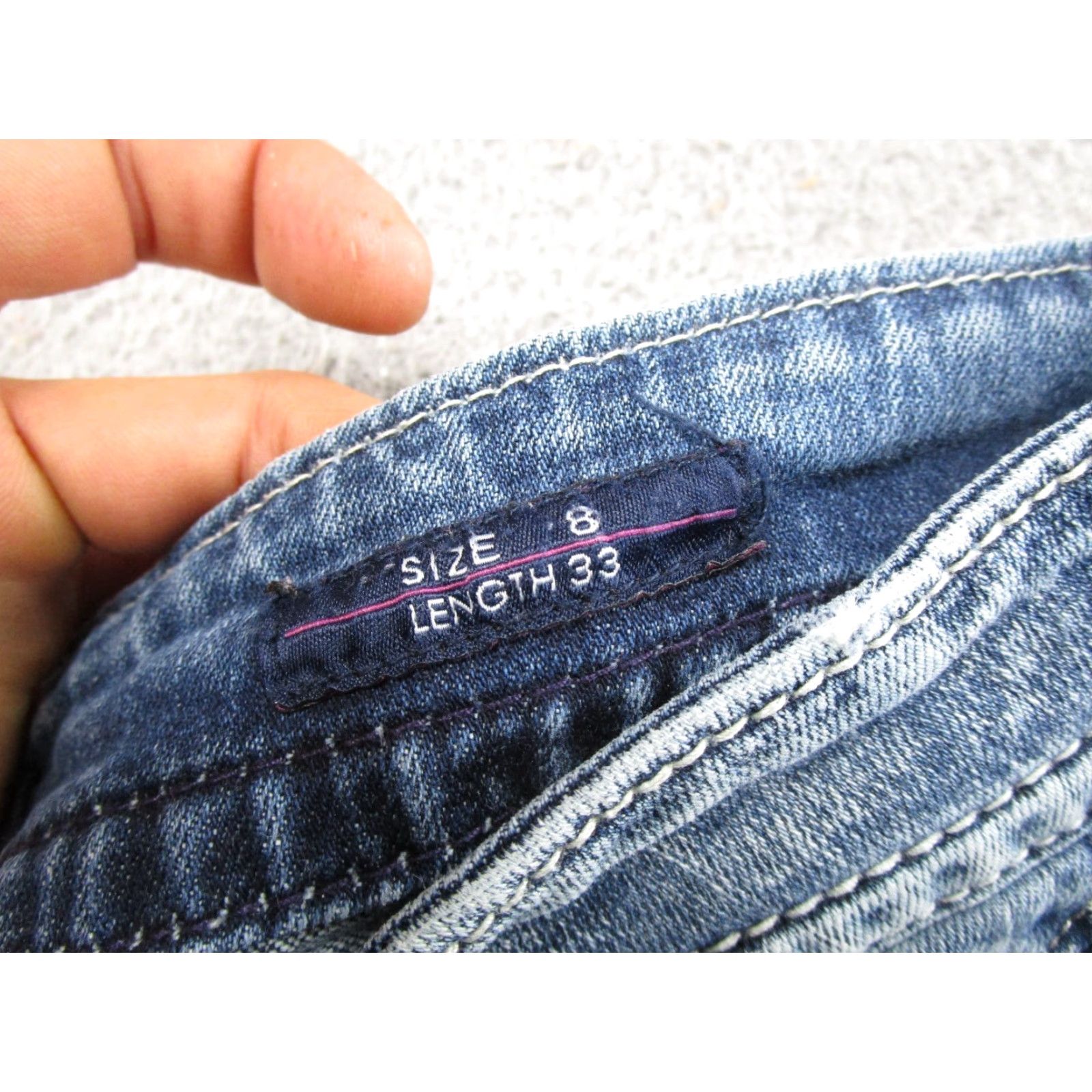 Vintage Vtg Y2K Vigoss Chelsea Straight Leg Stretch Denim Jeans 8x33 Blue Cotton 5-Pocket Women Mens? Size 30" / US 8 / IT 44 - 5 Thumbnail