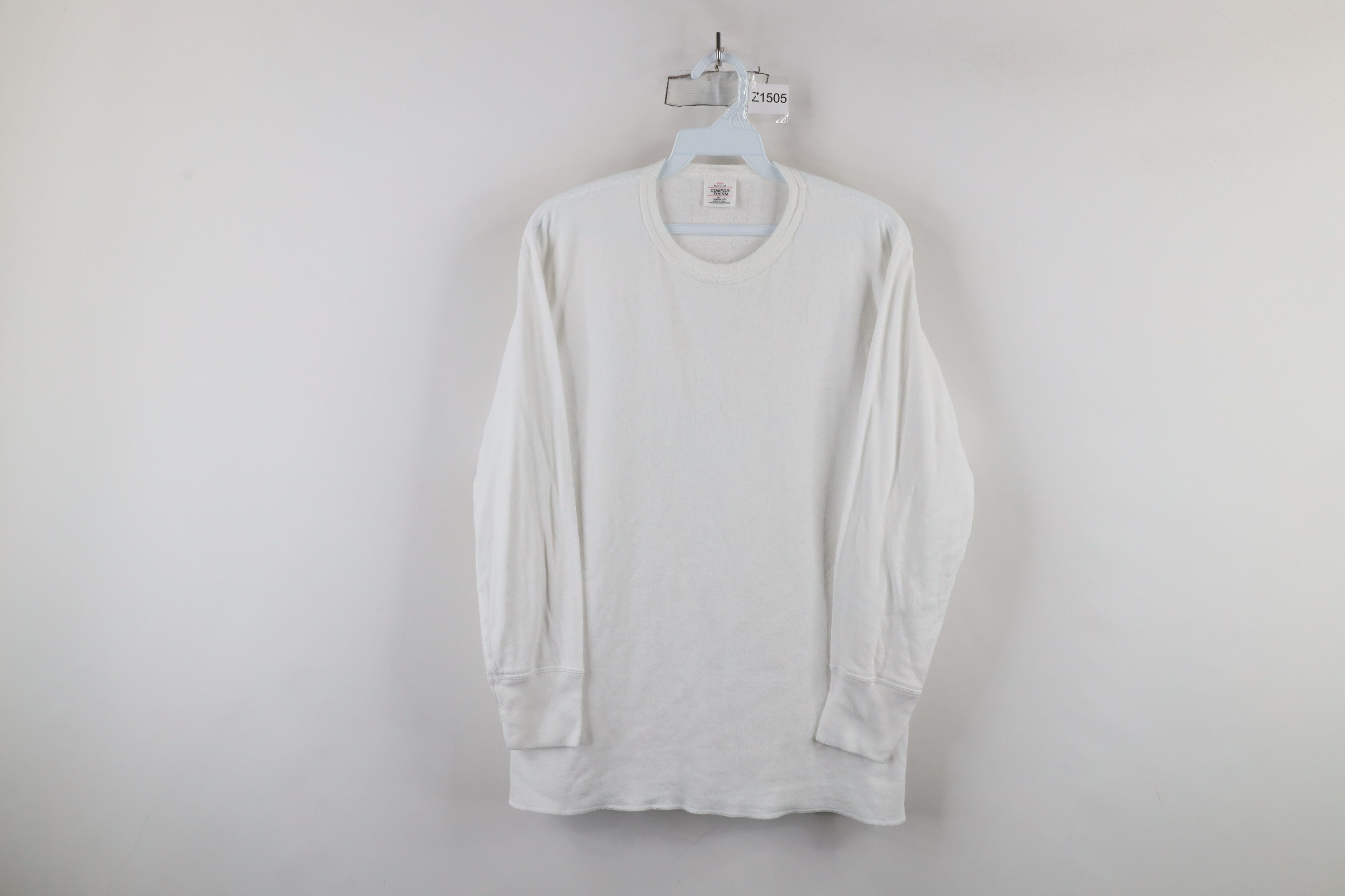 Vintage Vintage 90s Streetwear Knit Long Sleeve T-Shirt White USA Size US M / EU 48-50 / 2 - 1 Thumbnail