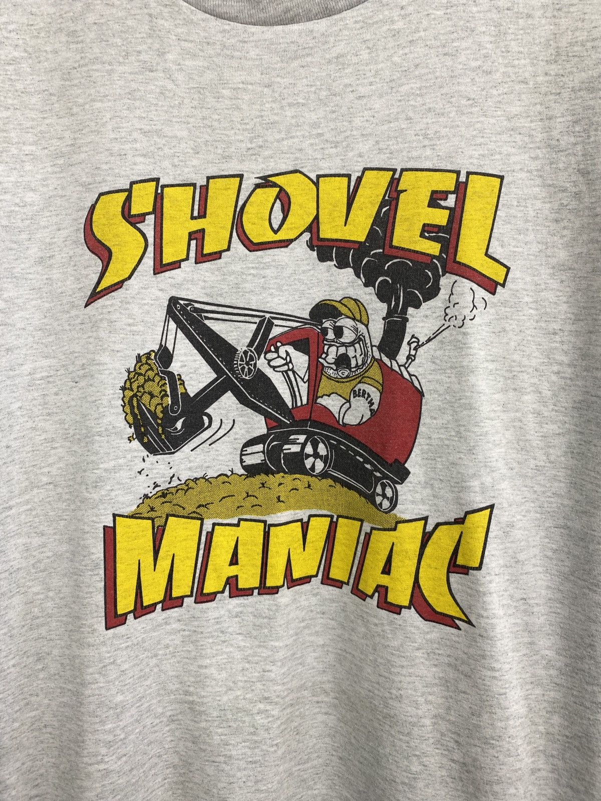 Caterpillar 🇺🇸 Vintage 90s Caterpillar Shovel Maniac T-shirt rare retro Size US XL / EU 56 / 4 - 4 Thumbnail