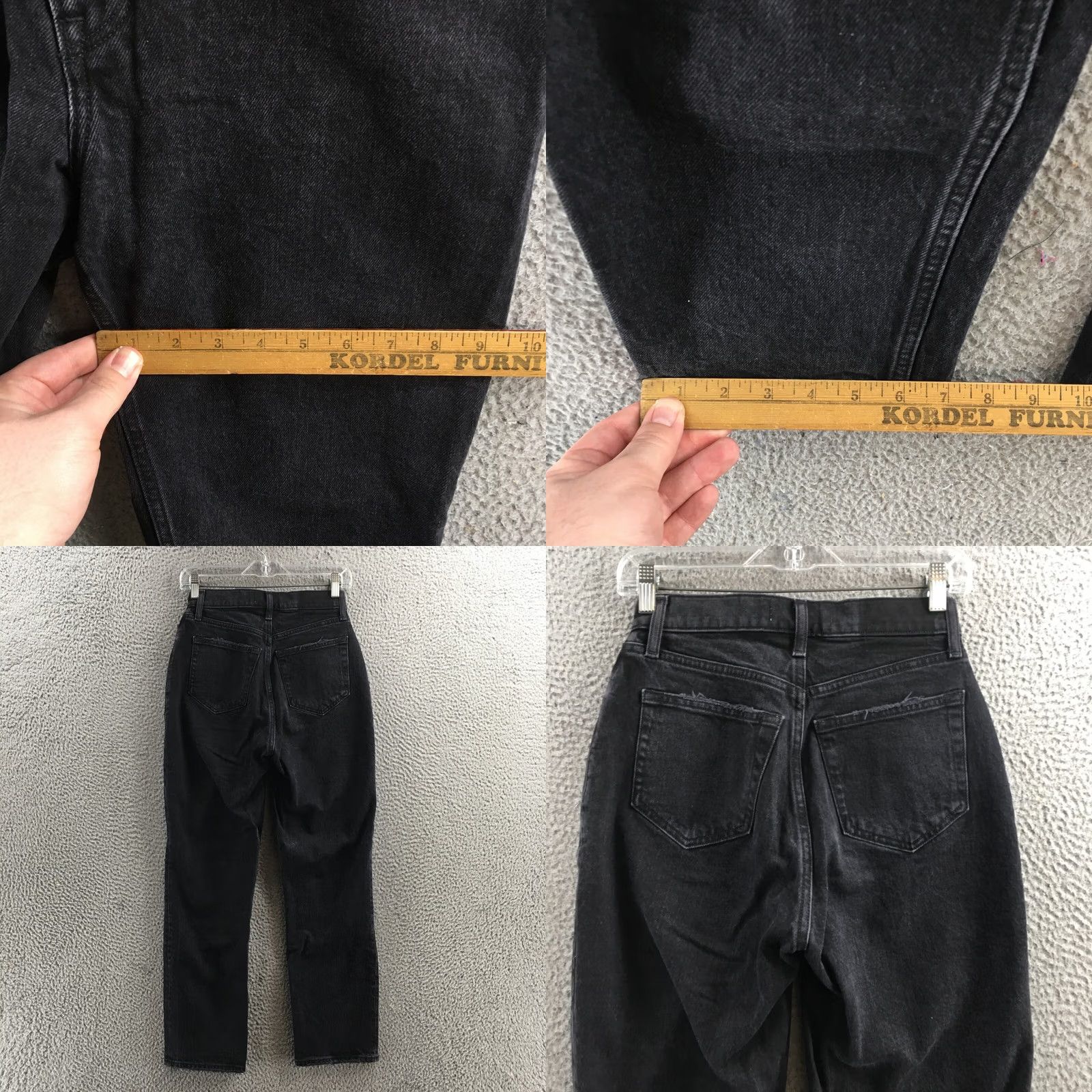 Abercrombie & Fitch Abercrombie & Fitch The Dad Jeans Womens Black Denim Zip 24/00s Size 42" / US 20 - 8 Thumbnail