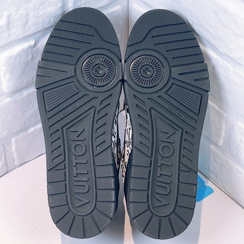 Louis Vuitton Louis Vuitton Black and White Trainer Sneakers -2508 Size US 6 / EU 39 - 3 Thumbnail