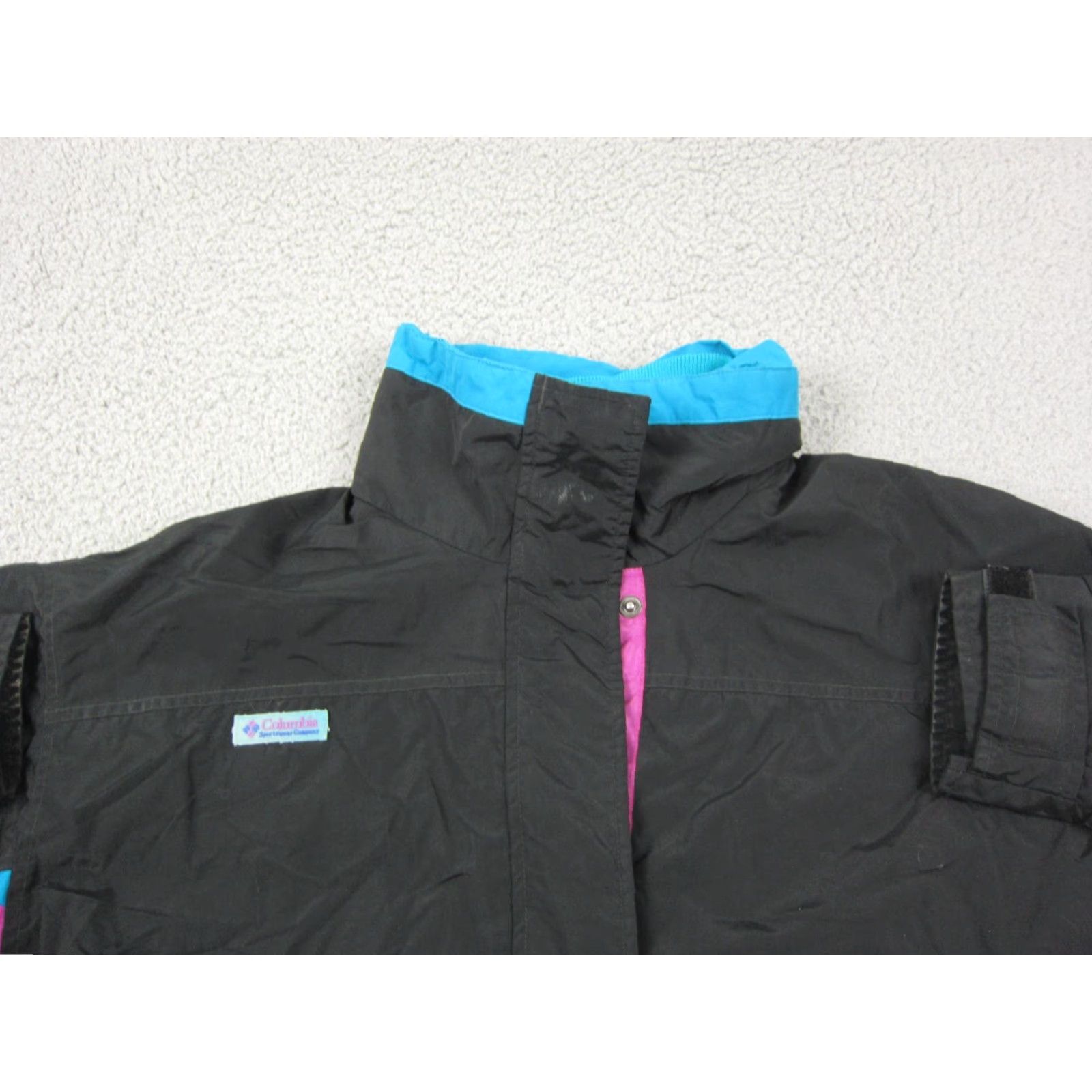 Vintage VINTAGE Columbia Jacket Womens XL Black Windbreaker Bugaboo 90s Full Zip Size XL / US 12-14 / IT 48-50 - 2 Thumbnail