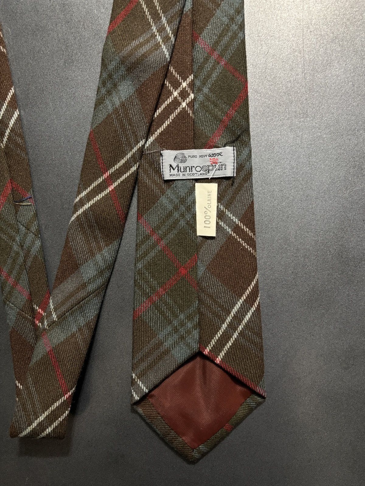 Vintage Made in Scotland Vintage Wool Tie Necktie Plaid Size ONE SIZE - 5 Thumbnail