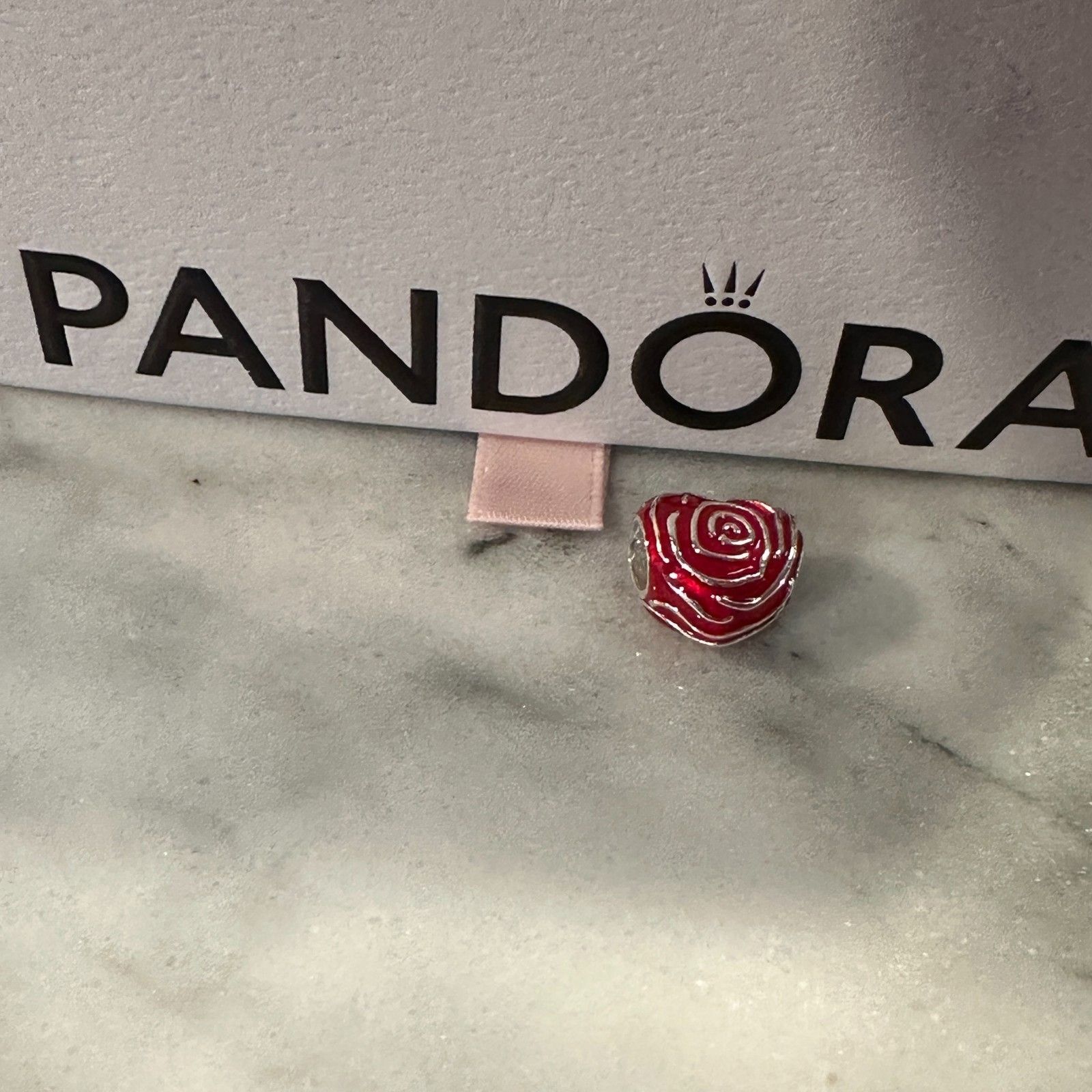 pandora Authentic PANDORA Red Rose Heart Valentine Love Charm #79367 Size ONE SIZE - 6 Thumbnail