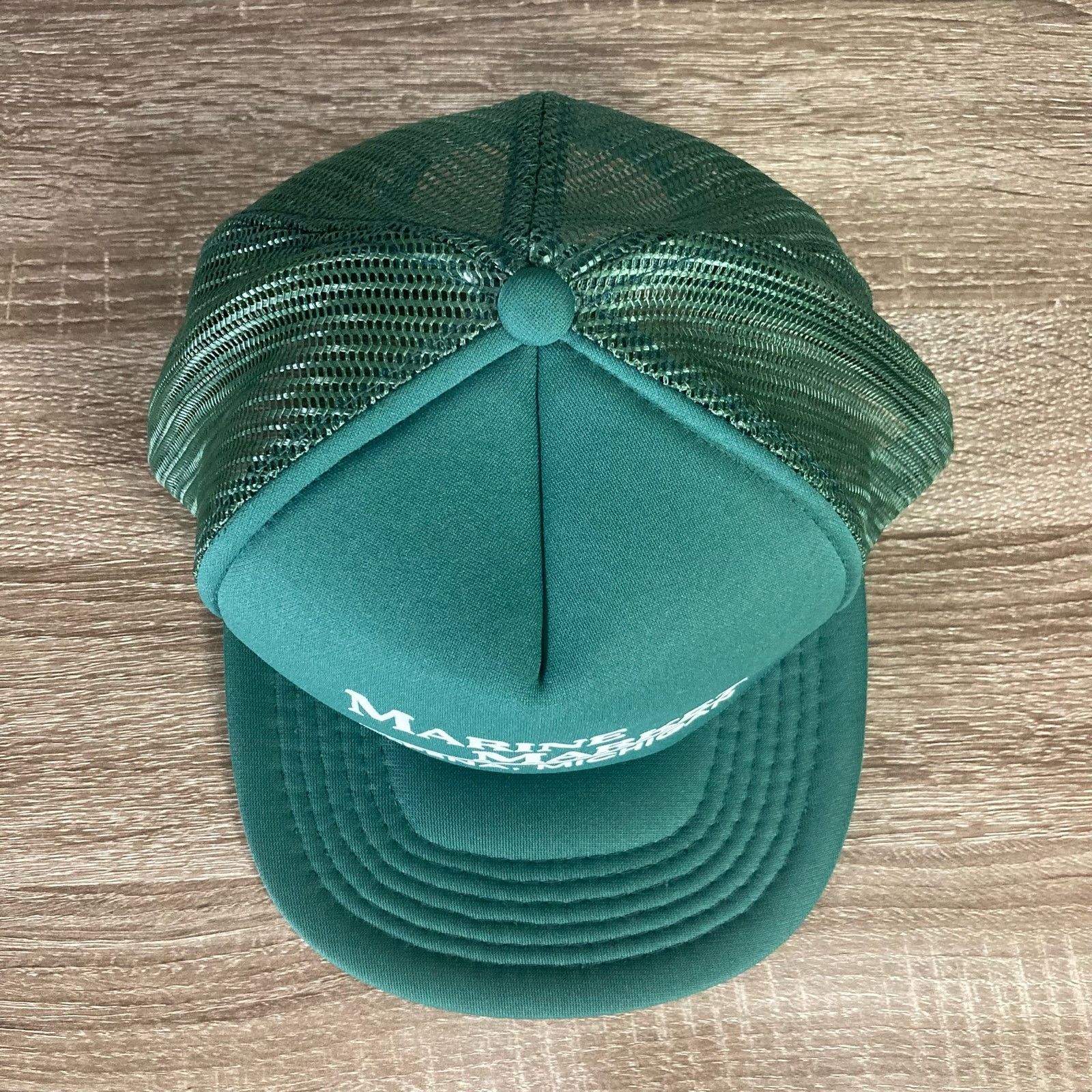 Vintage Vintage Marine Market Alpena Michigan Green Trucker Hat Size ONE SIZE - 2 Thumbnail