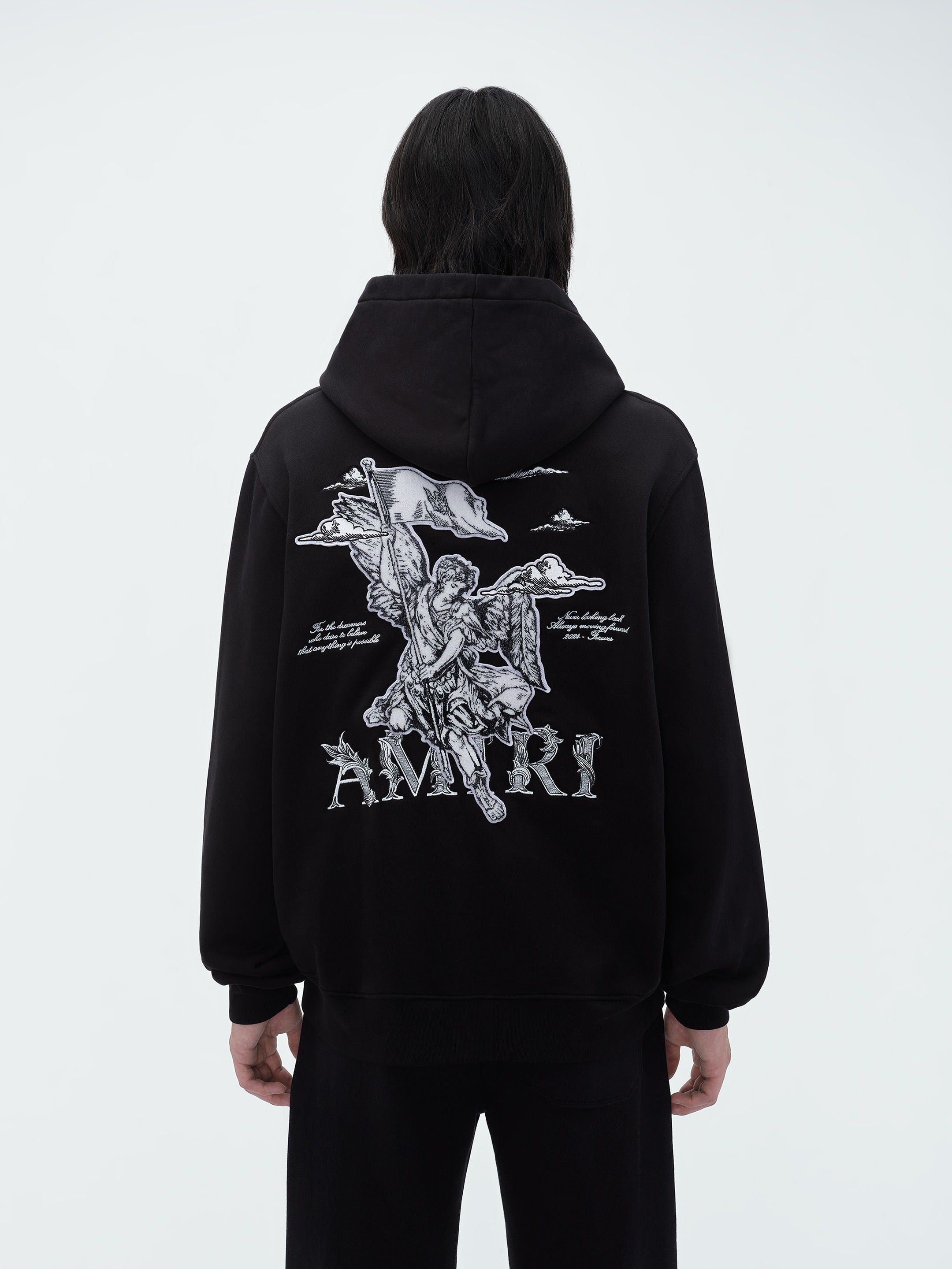 o1s1wg110425 Angel Hoodie in Black