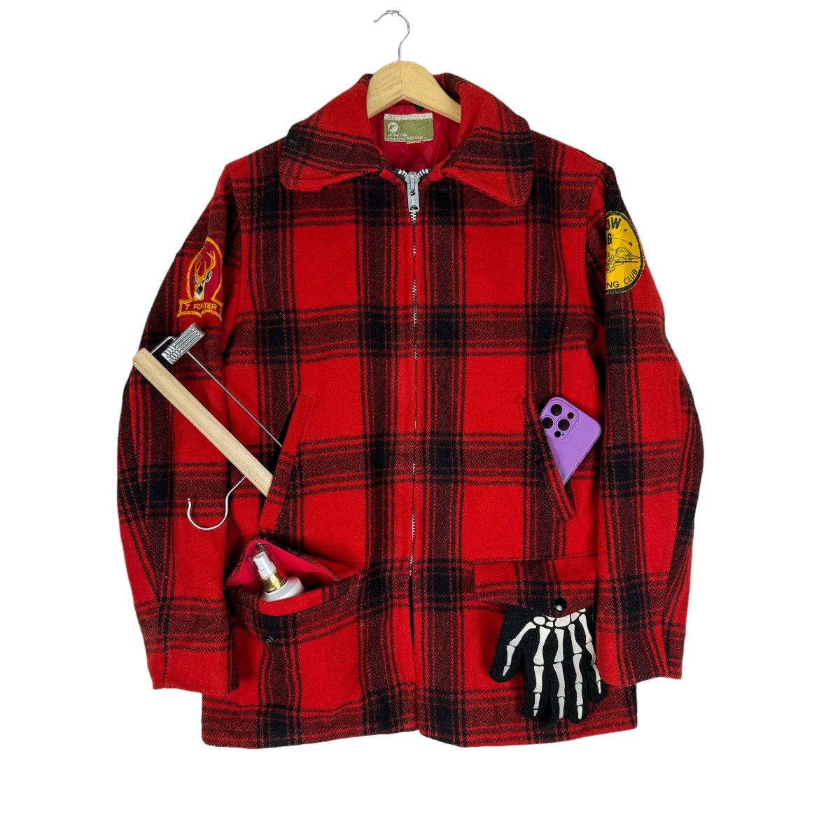 Hunter × Vintage ⚡️60s JC PENNY BUFFALO RED TARTAN HUNTING MACKINAW JACKET Size US M / EU 48-50 / 2 - 4 Thumbnail