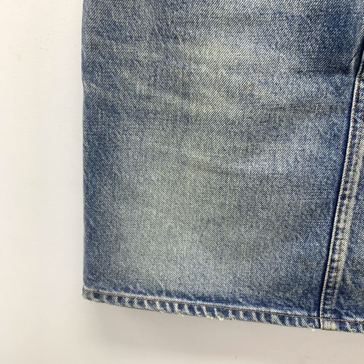 Celine Celine Blue Washed Chain Cotton Denim Mini Skirt K26WX Size 25" / US 0 / IT 36 - 4 Thumbnail