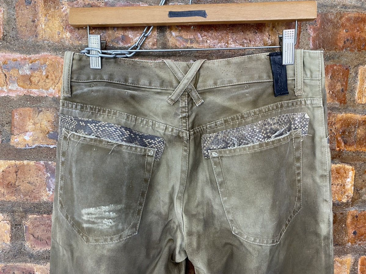 Isamu Katayama Backlash Isamu Katayama Backlash Rusty Leather trim Flare Pants Size US 29 - 13 Thumbnail