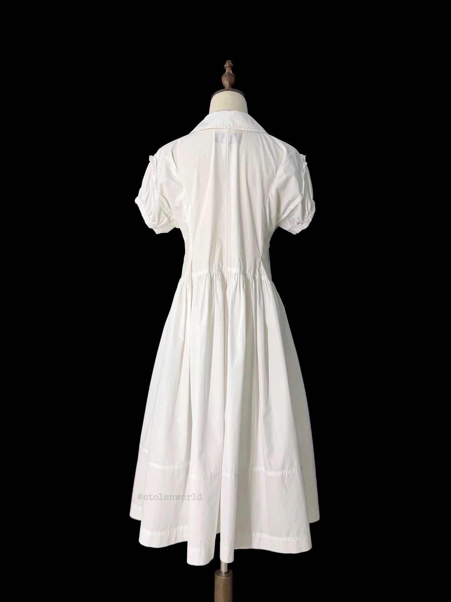 Comme des Garcons Comme des Garçons White Pleated Ruffled Tricot Dress S Size S / US 4 / IT 40 - 8 Thumbnail
