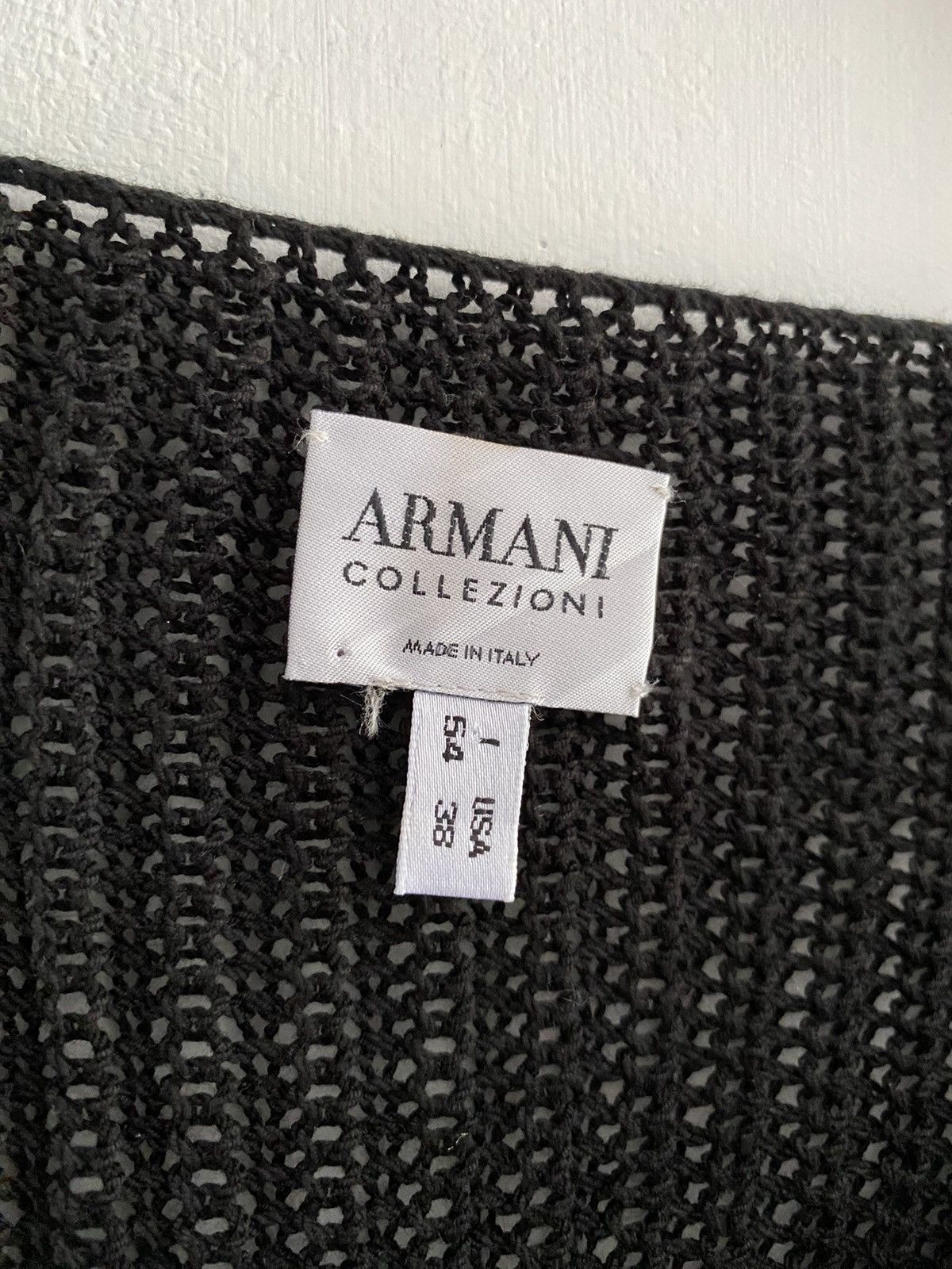 Armani × Armani Collezioni × Designer Armani collezioni fishnet knit Size US L / EU 52-54 / 3 - 6 Thumbnail