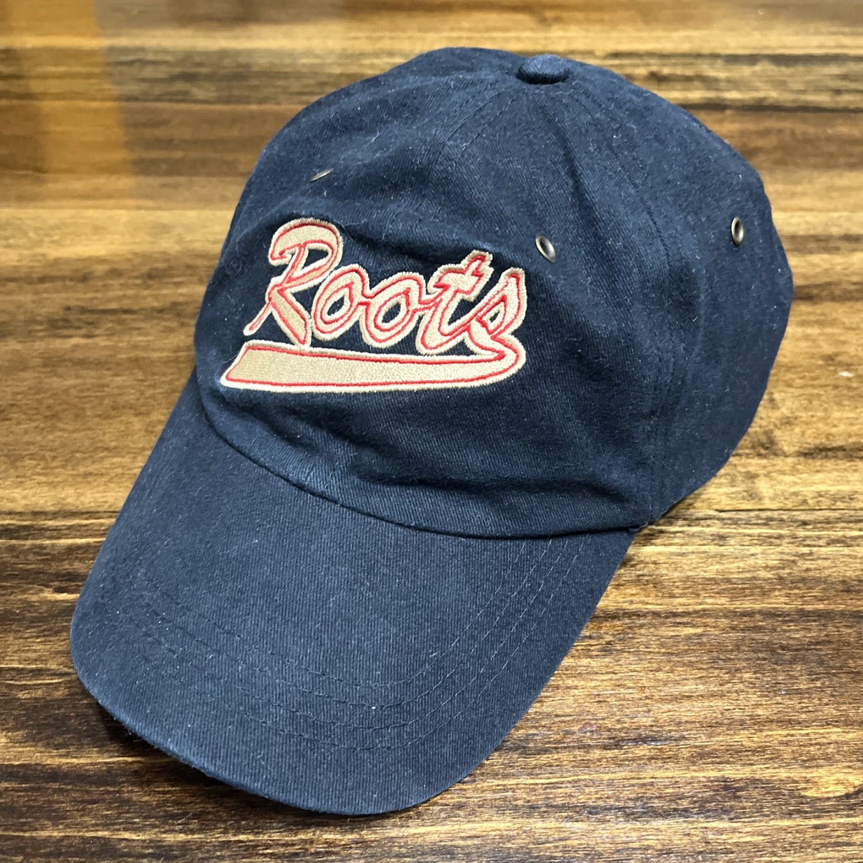 Roots Roots Hat Mens One Size Cad Navy Blue Cotton Baseball Cap Adjustable Casual Dad Outdoor Retro Style Baseball Cap Mens Size ONE SIZE - 2 Thumbnail