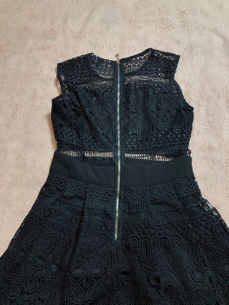 Dolce & Gabbana DOLCE GABBANA Crochet Fit and Flare Dress in Black Size S / US 4 / IT 40 - 12 Thumbnail