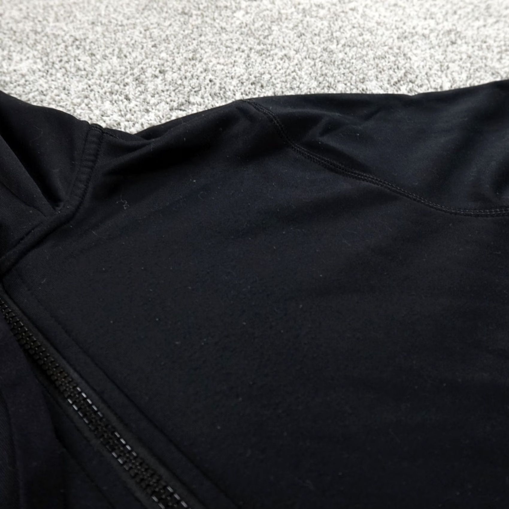 Champion Champion Jacket Mens S Black Full Zip Hooded Pockets Sweatshirt Athletic Outdoor Pullover Knit Logo Embroidered Long Sleeve Size US S / EU 44-46 / 1 - 7 Thumbnail