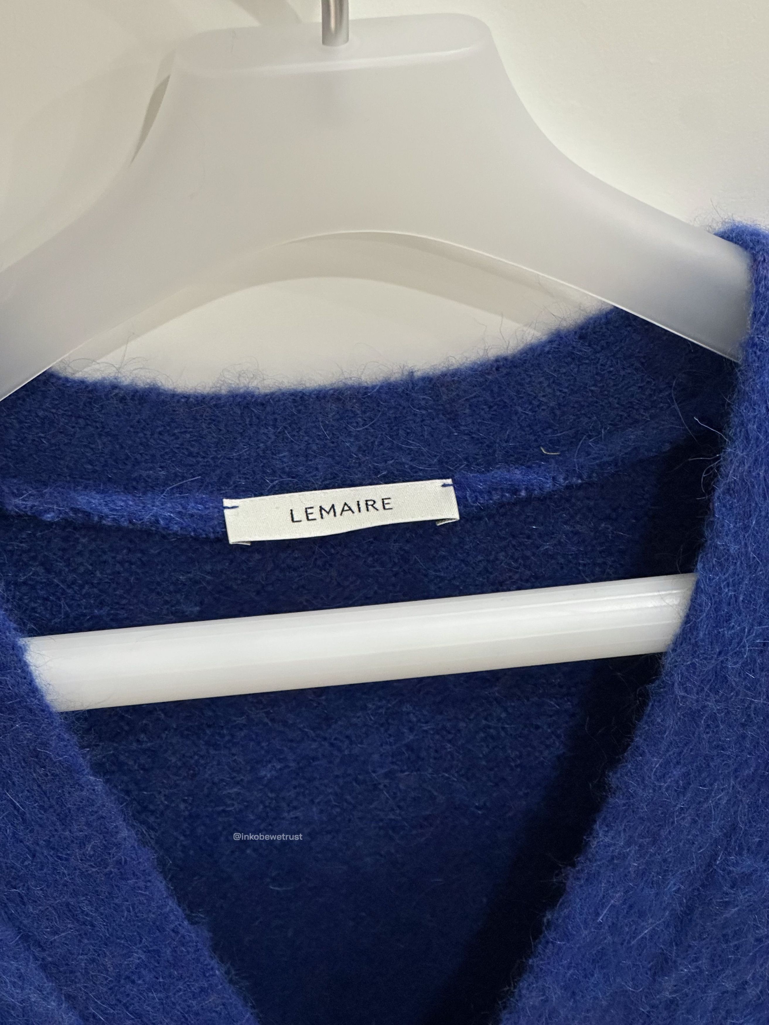 Lemaire Electric Blue Mohair Brushed Cardigan Size US M / EU 48-50 / 2 - 9 Thumbnail