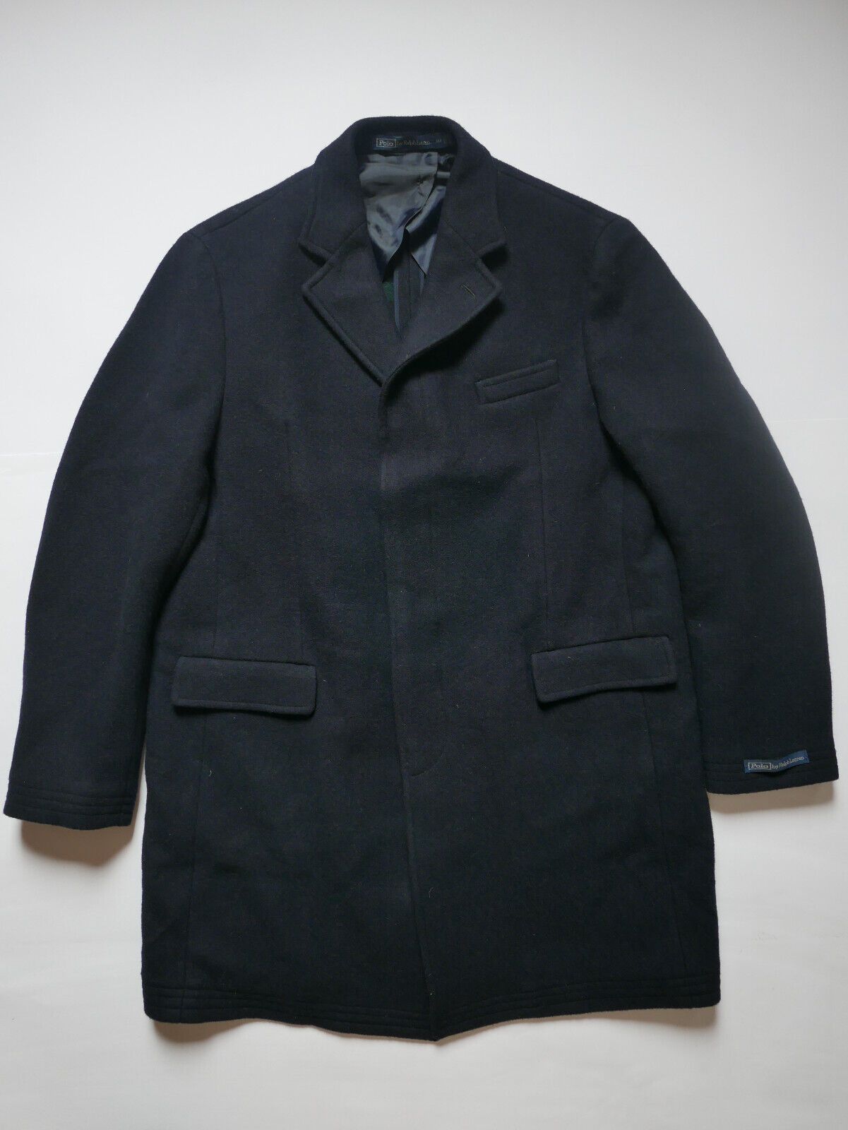 Polo Ralph Lauren Coat Jacket Navy Wool Tartan Suit RARE 48R