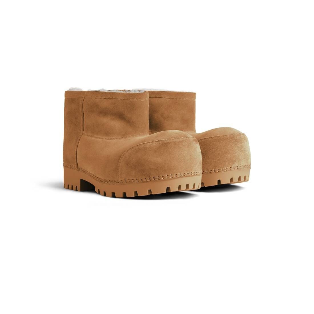 Balenciaga o1w1db11225 Alaska Fur Bootie in Brown Size US 7 / IT 37 - 2 Thumbnail