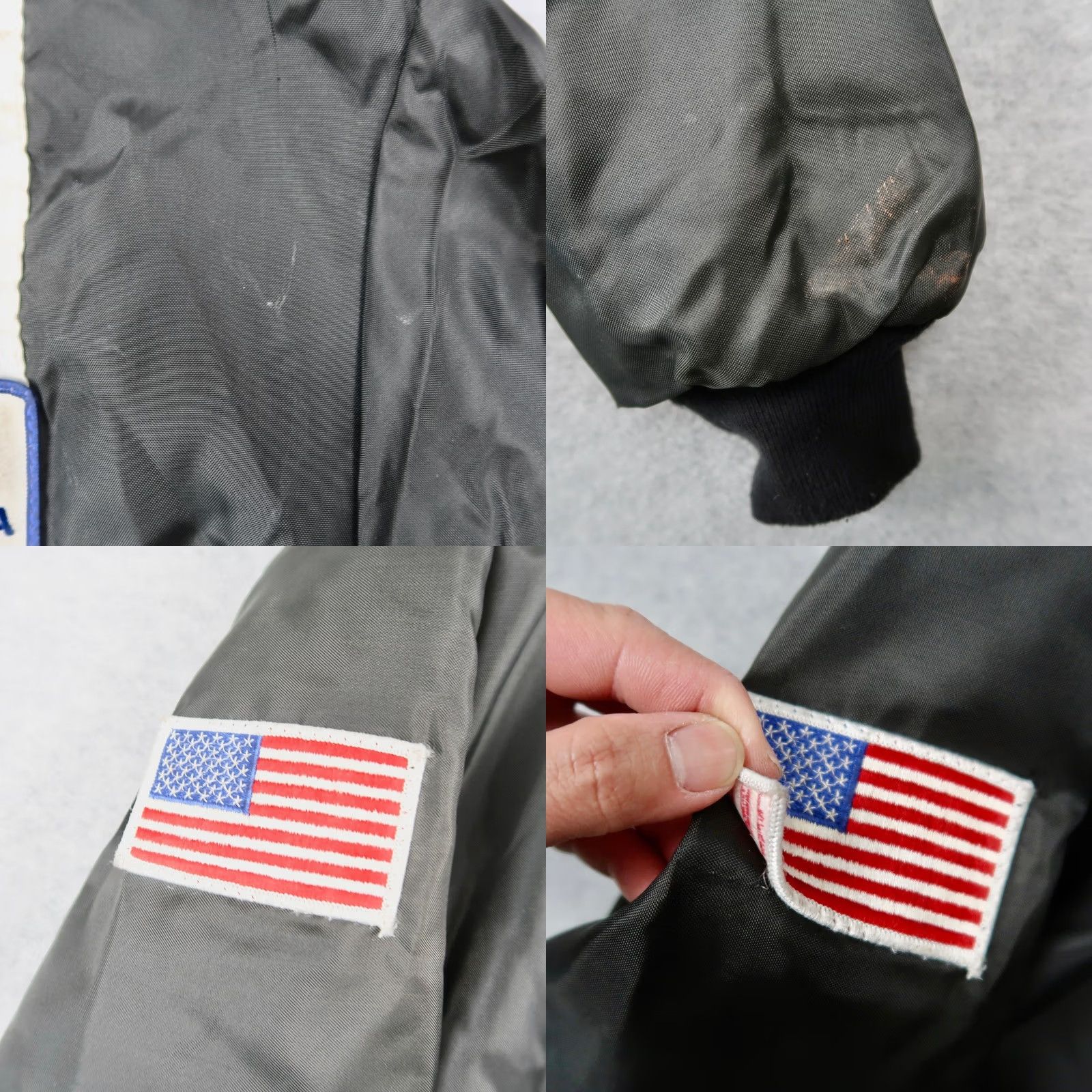 Ford VINTAGE Ford Cobra Racing Jacket L Large Black Nylon Faux Fur Lined USA Made Bomber Jacket Men Size US L / EU 52-54 / 3 - 8 Thumbnail