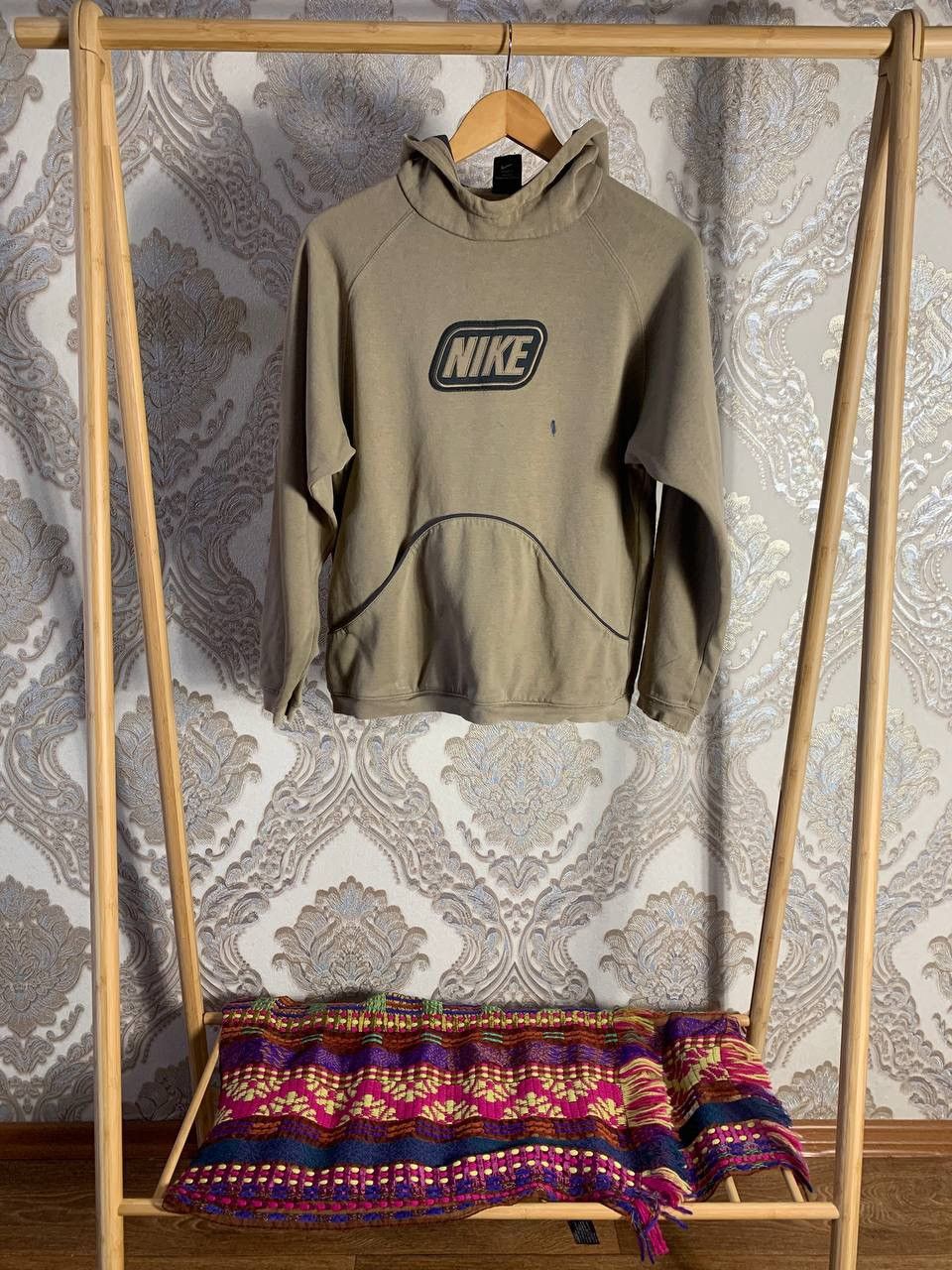 Nike × Vintage VERY RARE NIKE RETRO HOODIE BIG LOGO SWOOSH DRILL Y2K 90s Size US XS / EU 42 / 0 - 1 Thumbnail