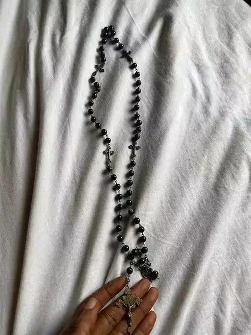 VIBE Saint Benedict Rosary Necklace Chain Catholic Church Jesus Size ONE SIZE - 8 Thumbnail