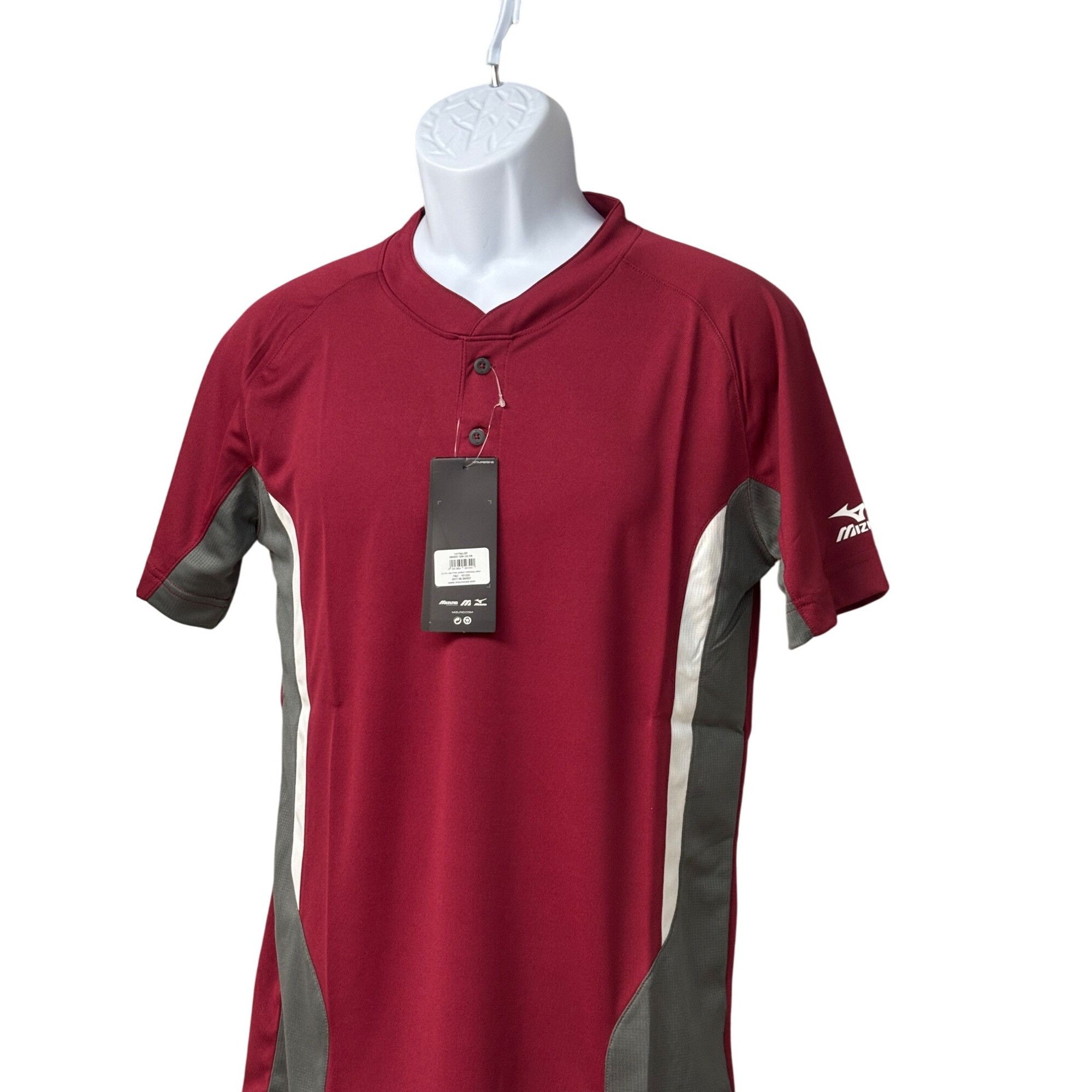 Mizuno Mizuno Men’s Elite 2-Button Baseball Jersey 350527, Cardina Size US XS / EU 42 / 0 - 3 Thumbnail